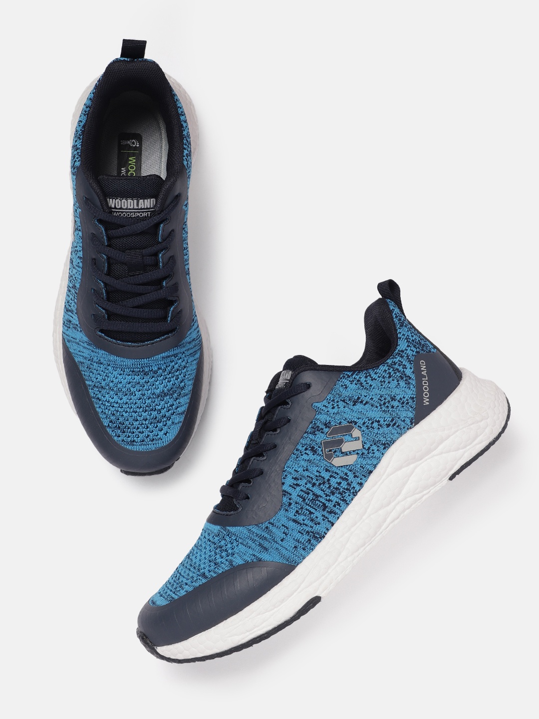 

Woodland Men Mesh Woven Design Running Shoes, Navy blue