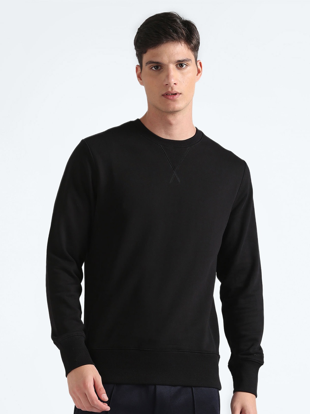 

Flying Machine Pure Cotton Pullover, Black