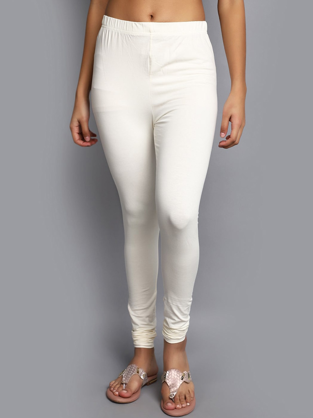 

V-Mart Churidar Length Leggings, Off white