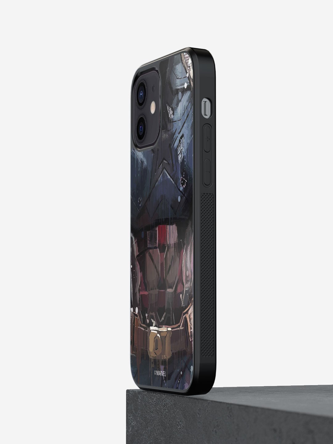 

macmerise Grunge Suit Steve Printed iPhone 12 Phone Bumper Case Cover, Black
