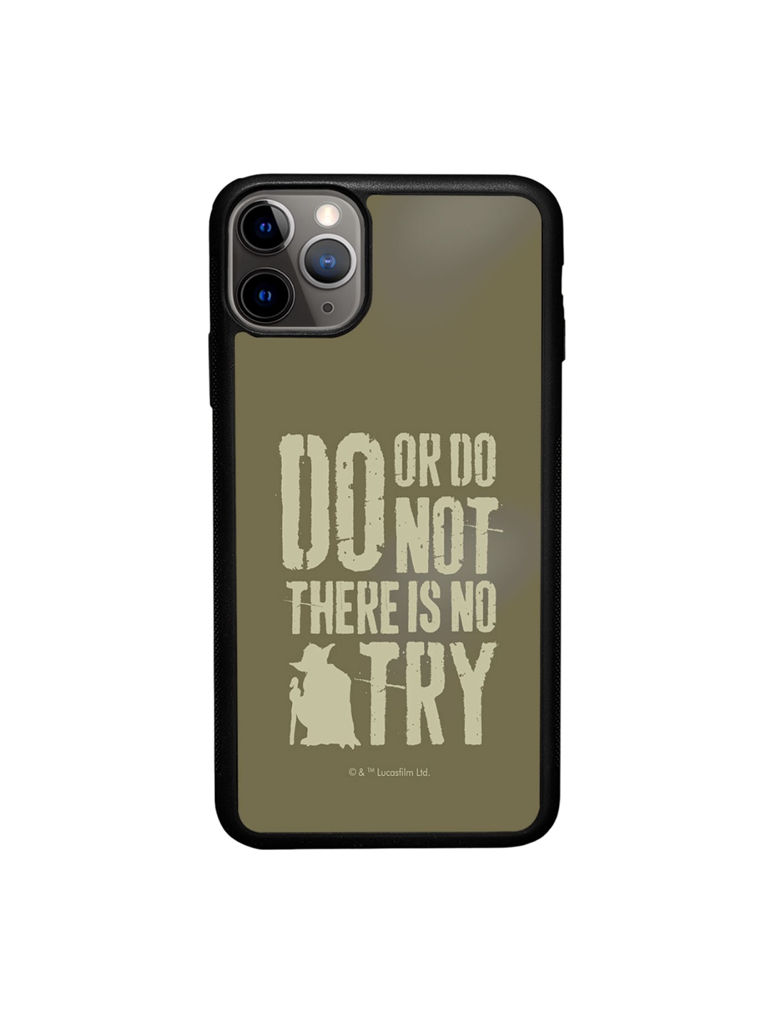 

macmerise Typography Printed iPhone 11 Pro Max Bumper Case Cover, Olive