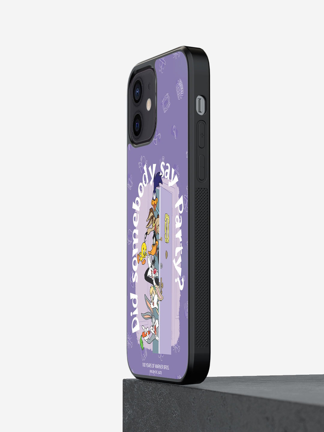 

macmerise Did Somebody Say Party Printed iPhone 12 Phone Bumper Case, Purple