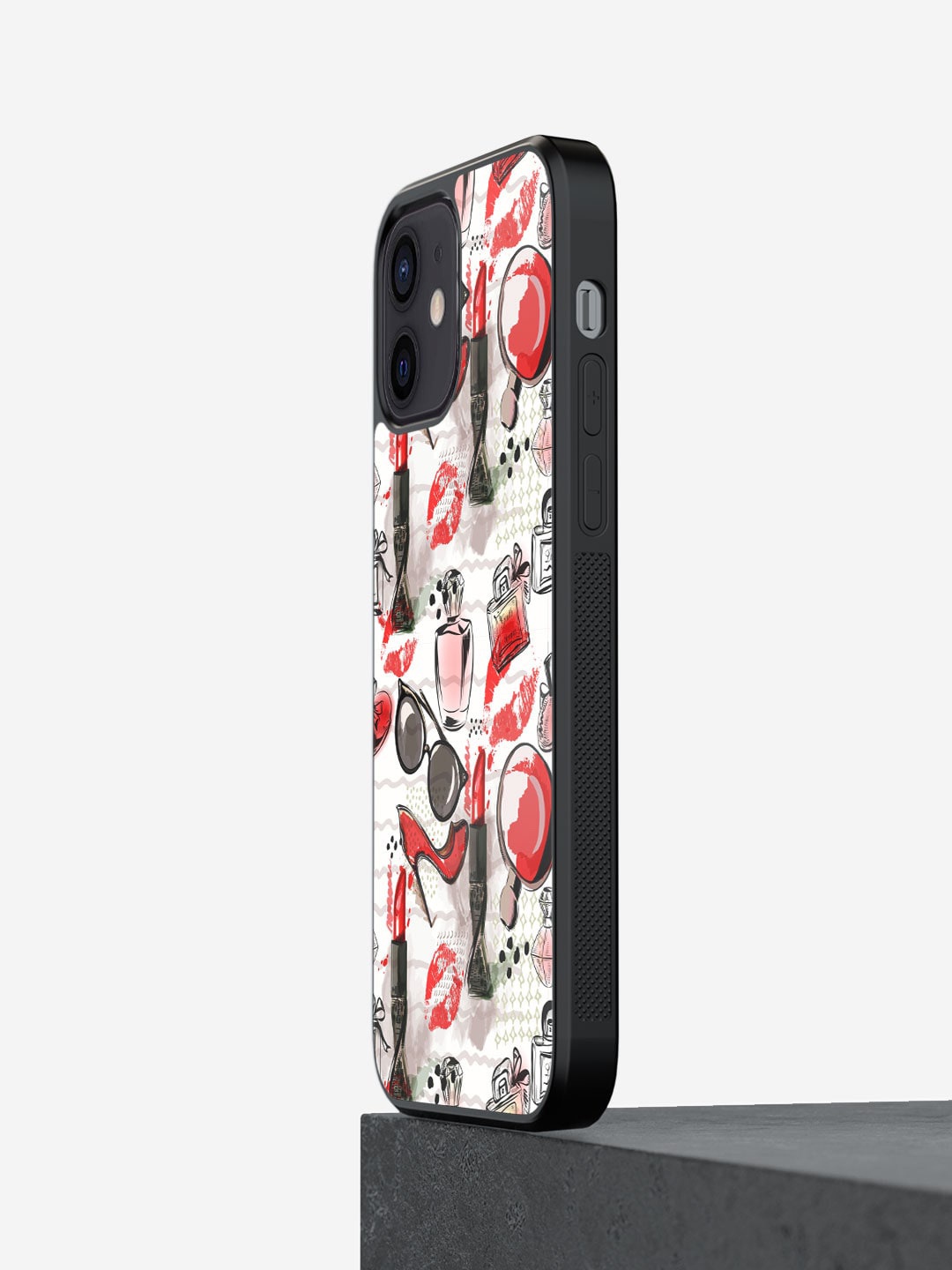 

macmerise Quirky Printed iPhone 12 Phone Bumper Case Cover, White