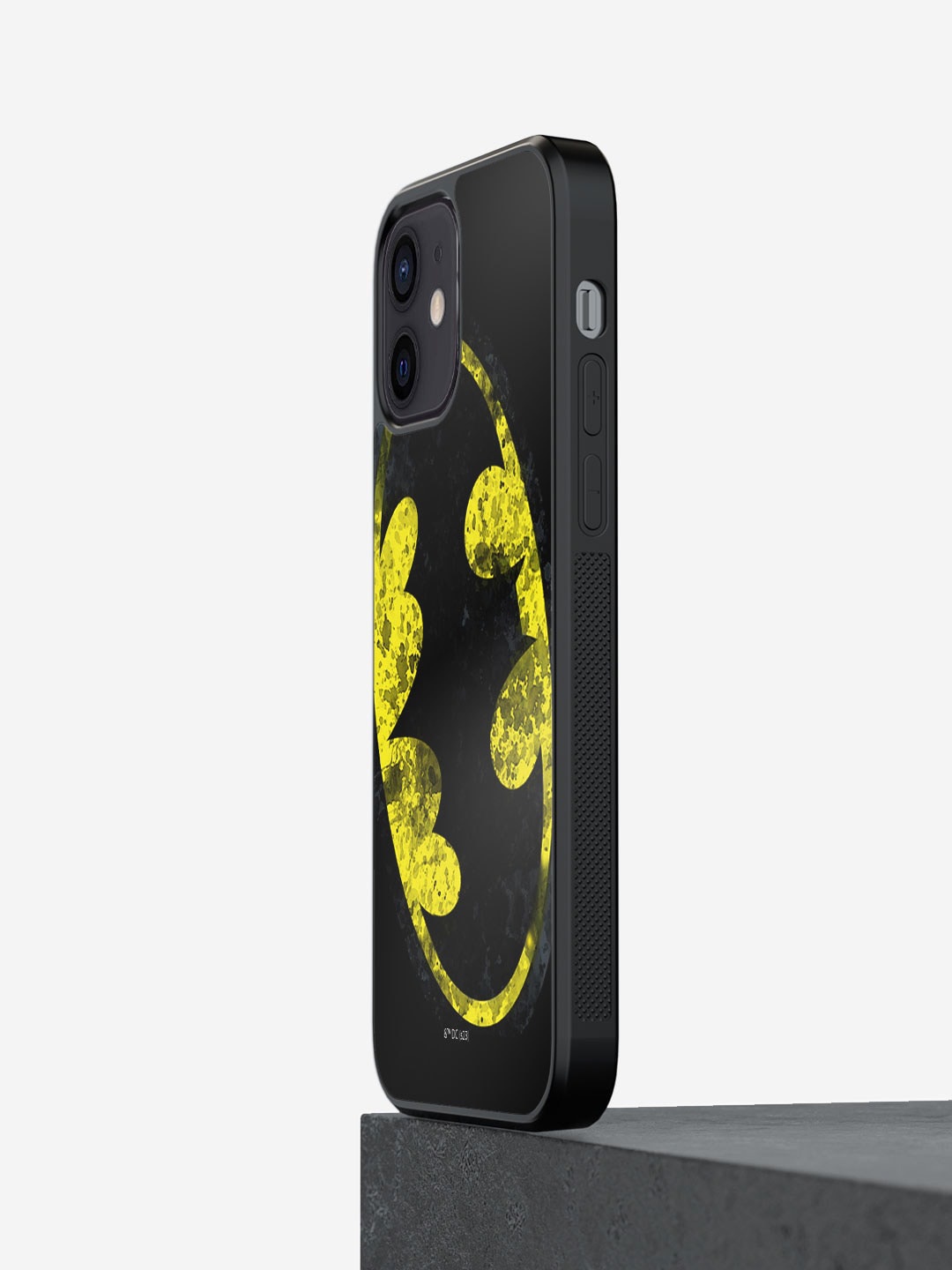 

macmerise Batman Splatter Printed iPhone 12 Phone Bumper Case Cover, Black