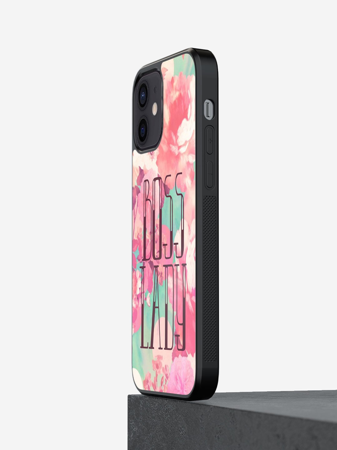 

macmerise Boss Lady Printed iPhone 12 Phone Bumper Case, Pink