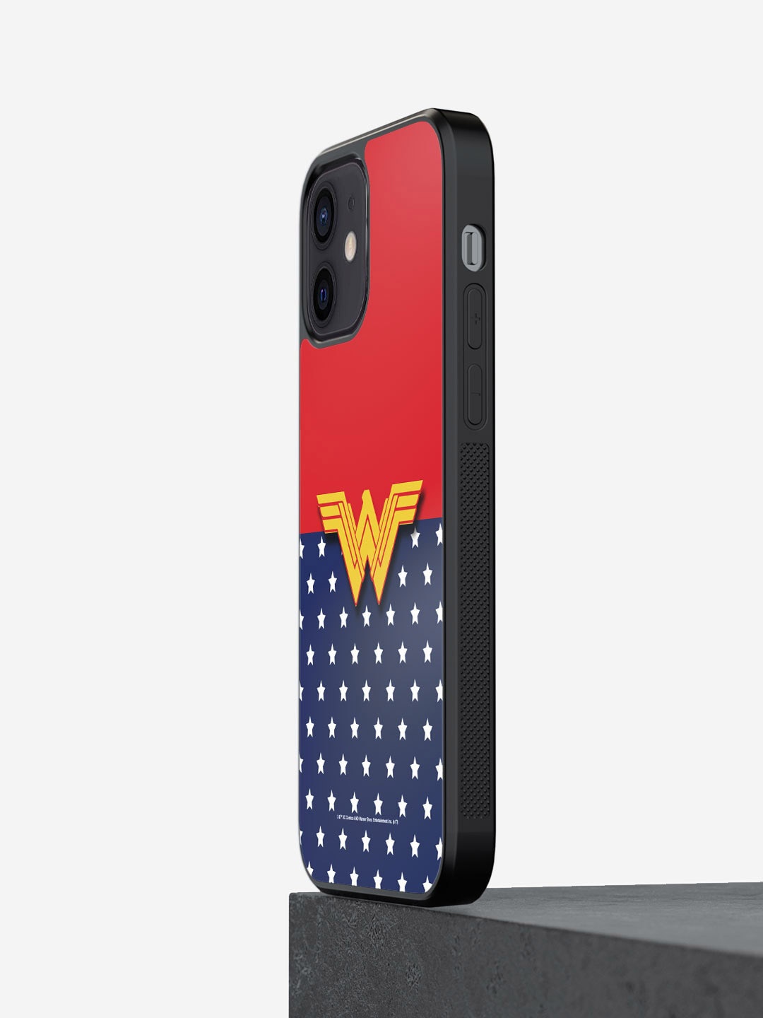 

macmerise Classic Wonder Woman Logo Printed iPhone 12 Phone Bumper Case Cover, Red