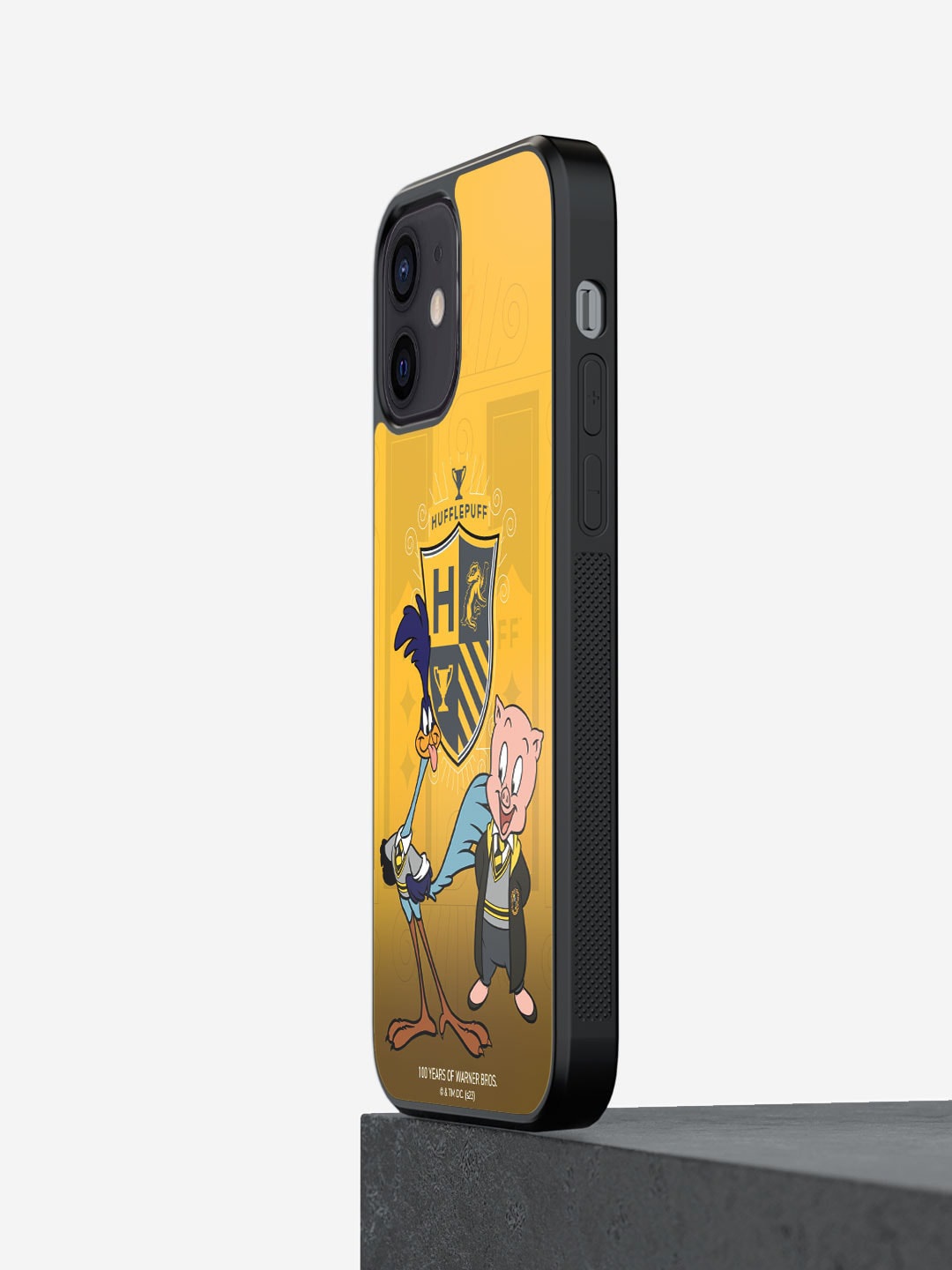 

macmerise Looney Hufflepuff iPhone 12 Bumper Case Cover, Yellow