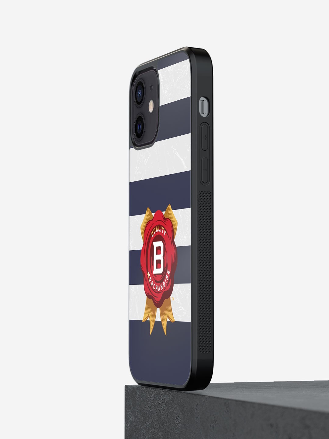 

macmerise Jim Beam Cabana Stripes Printed iPhone 12 Phone Bumper Case Cover, Blue
