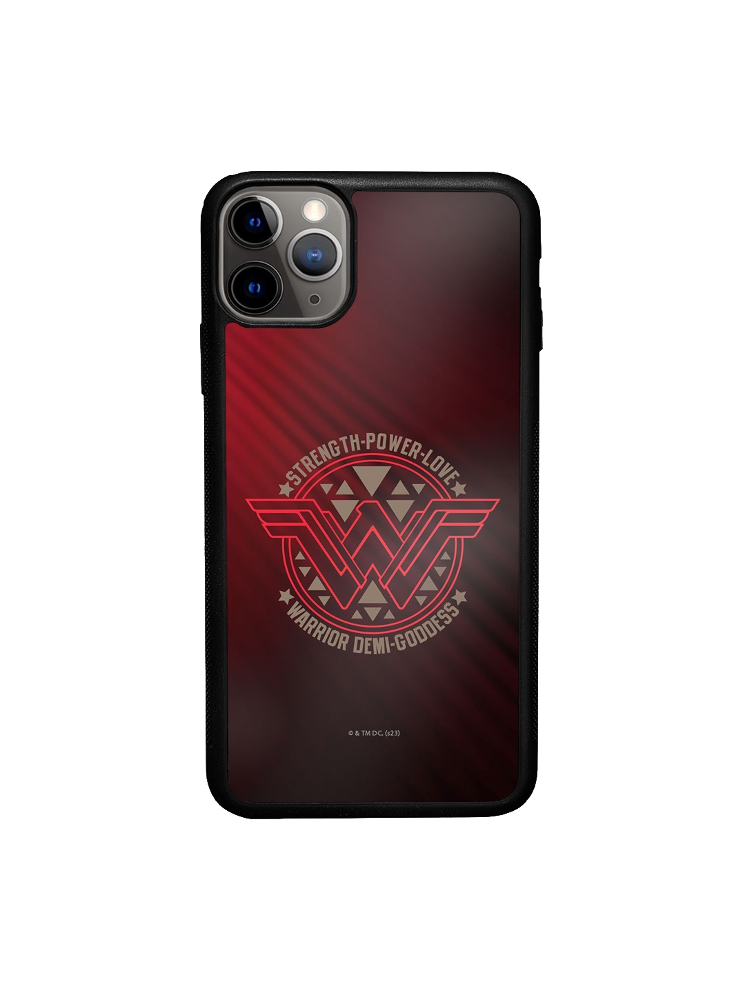 

macmerise Wonder Woman Stamp iPhone 11 Pro Max Bumper Case Cover, Maroon