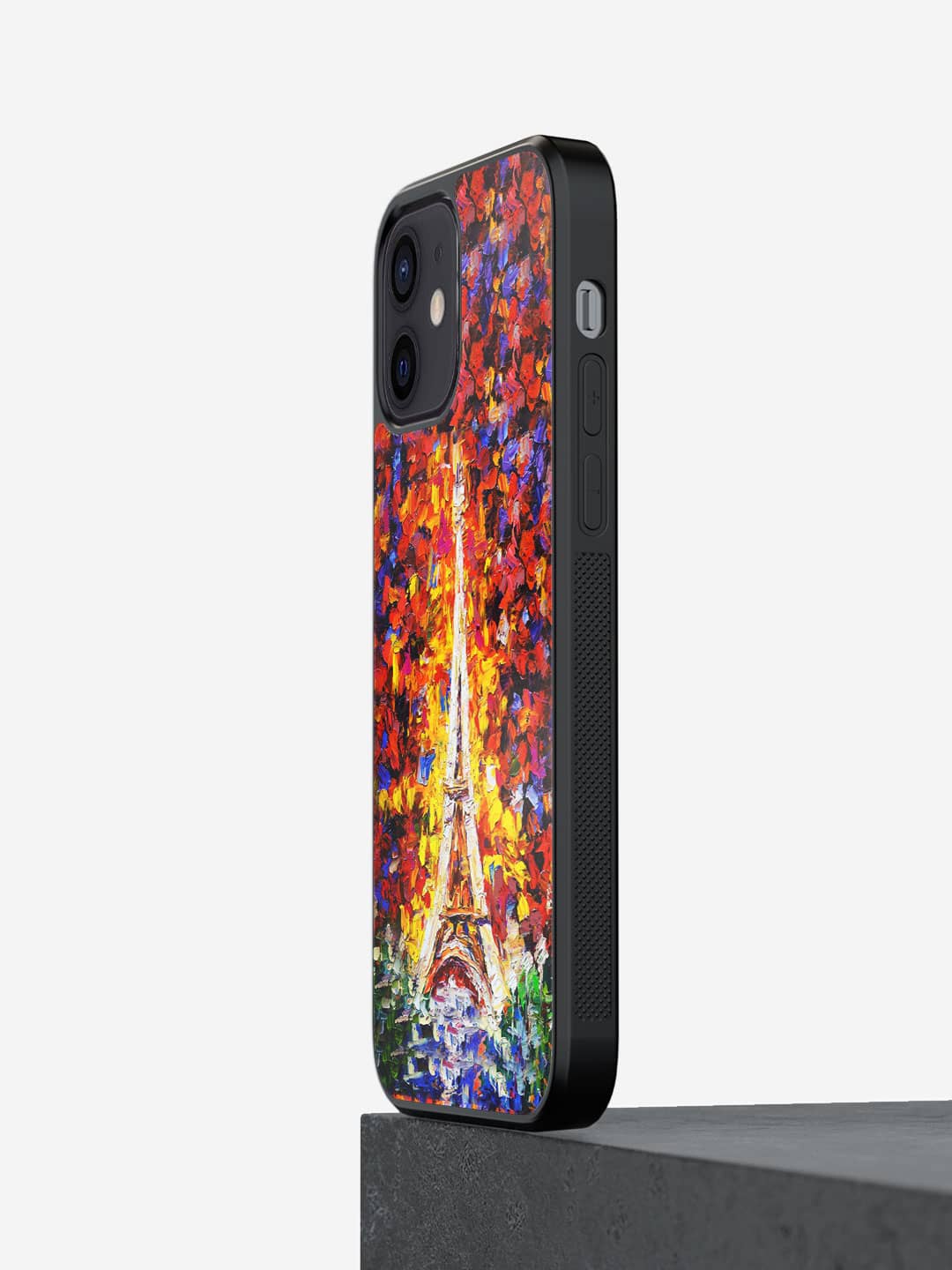 

macmerise Artistic Eiffel Printed iPhone 12 Bumper Case Cover, Red