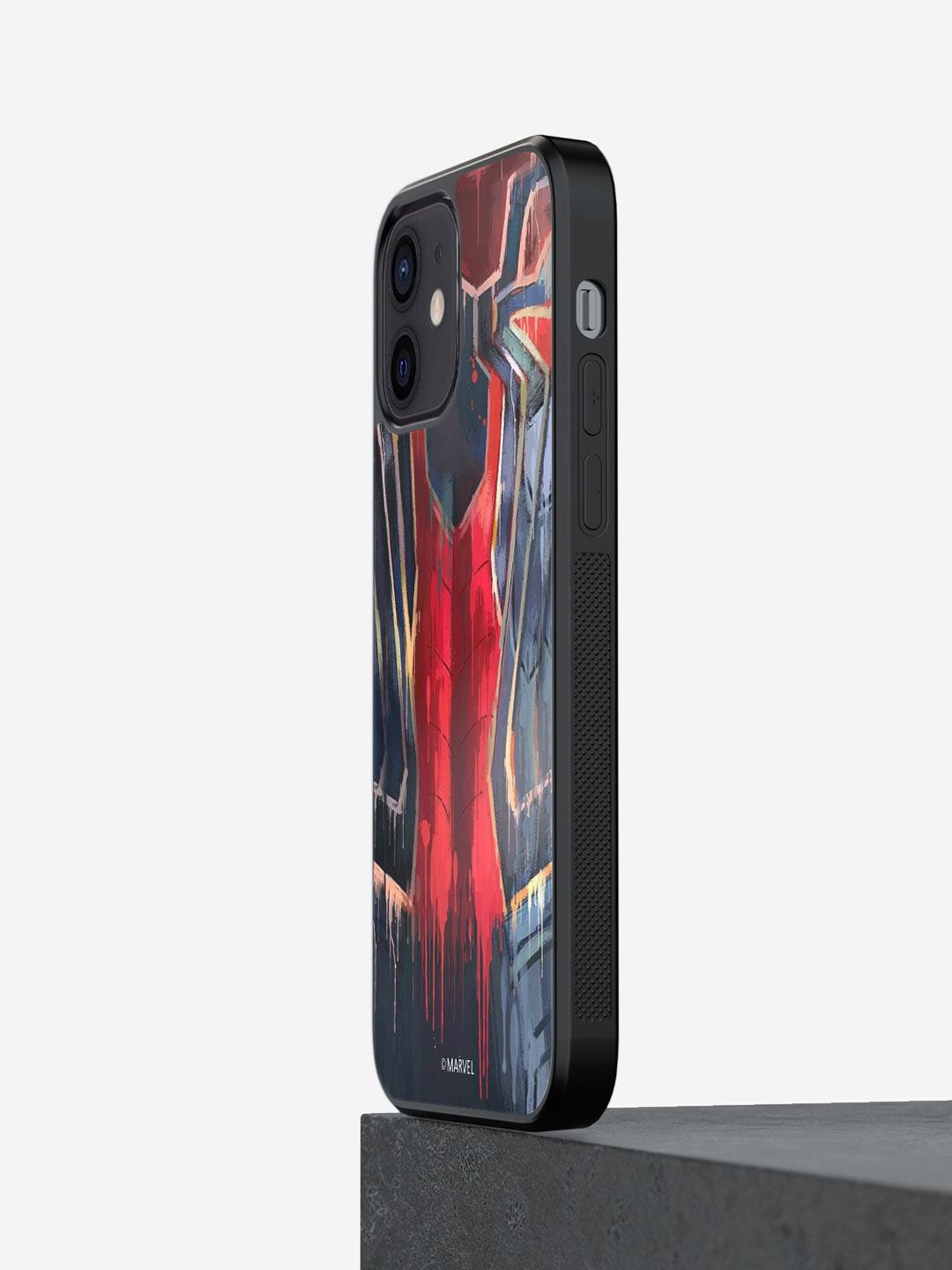

macmerise Grunge Suit Spidey Printed iPhone 12 Phone Bumper Case, Black