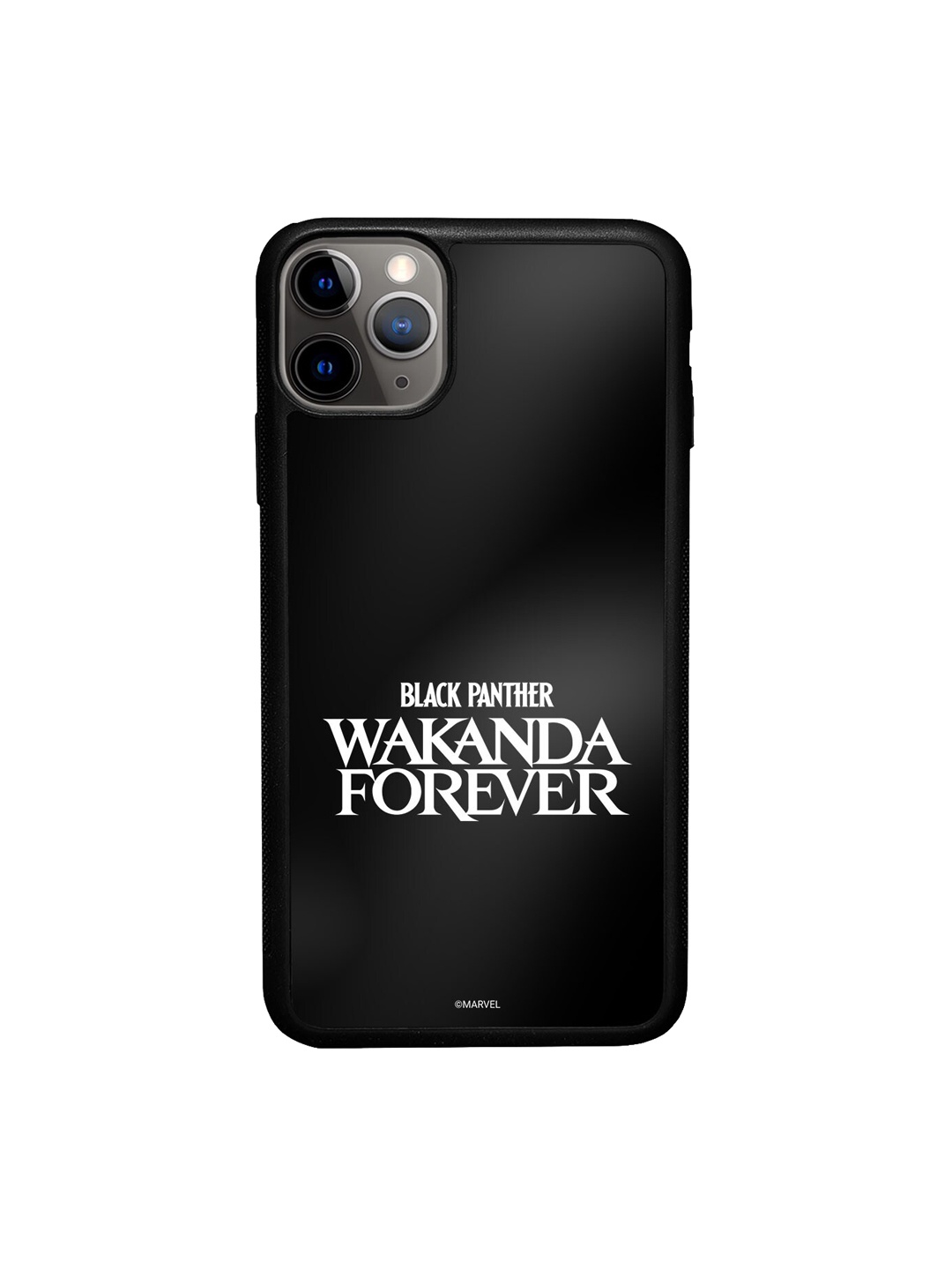 

macmerise Black Panther Logo Printed White iPhone 11 Pro Max Bumper Case Cover