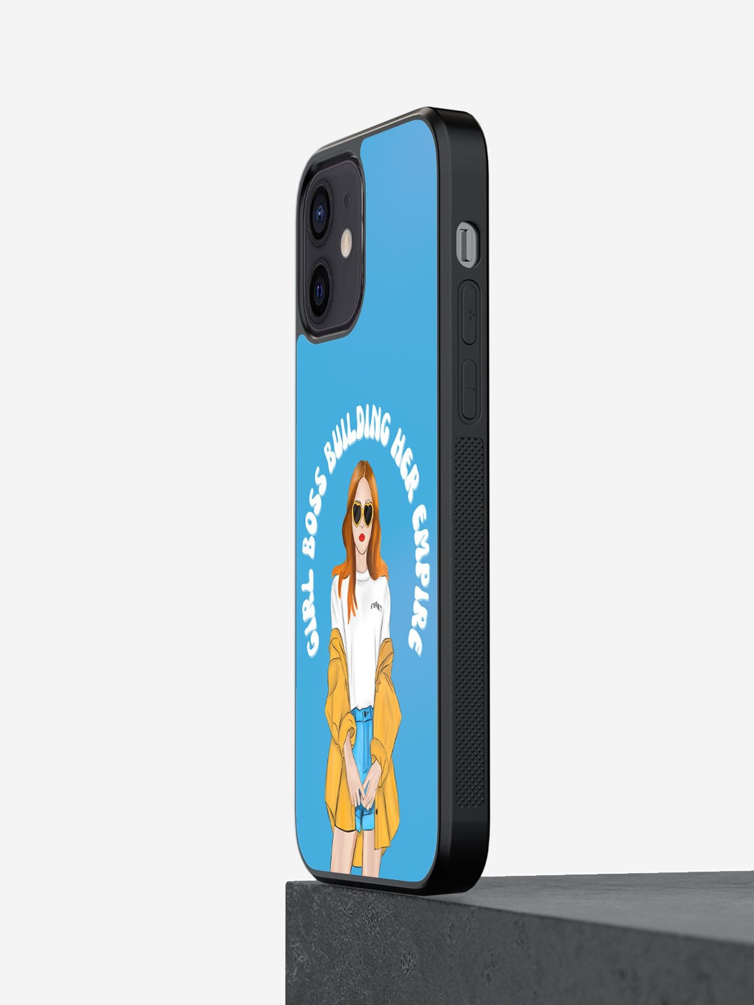 

macmerise Girl Boss Building Empire iPhone 12 Bumper Case, Blue