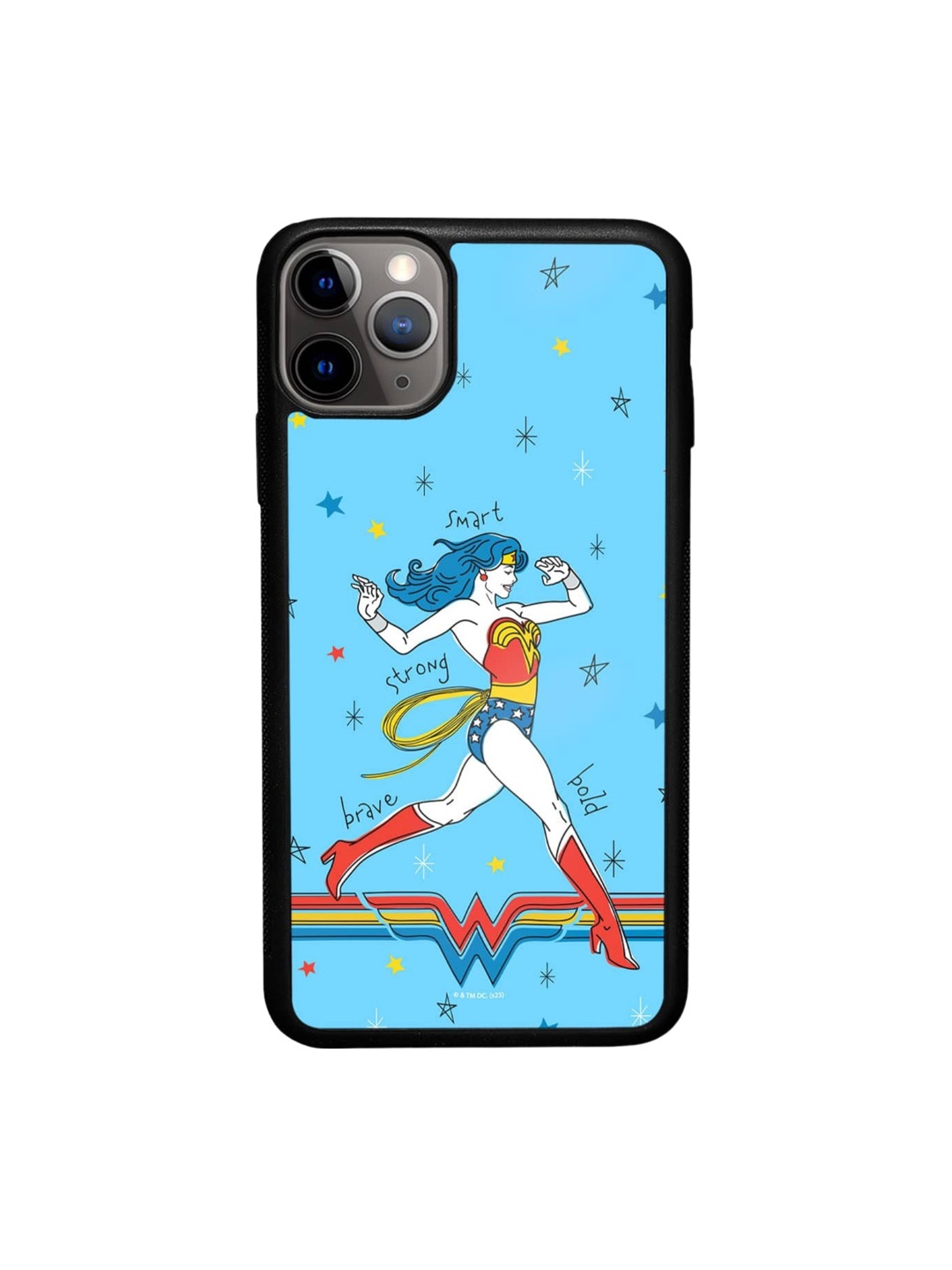 

macmerise Wonder Women Comic Printed iPhone 11 Pro Max Bumper Case Cover, Blue