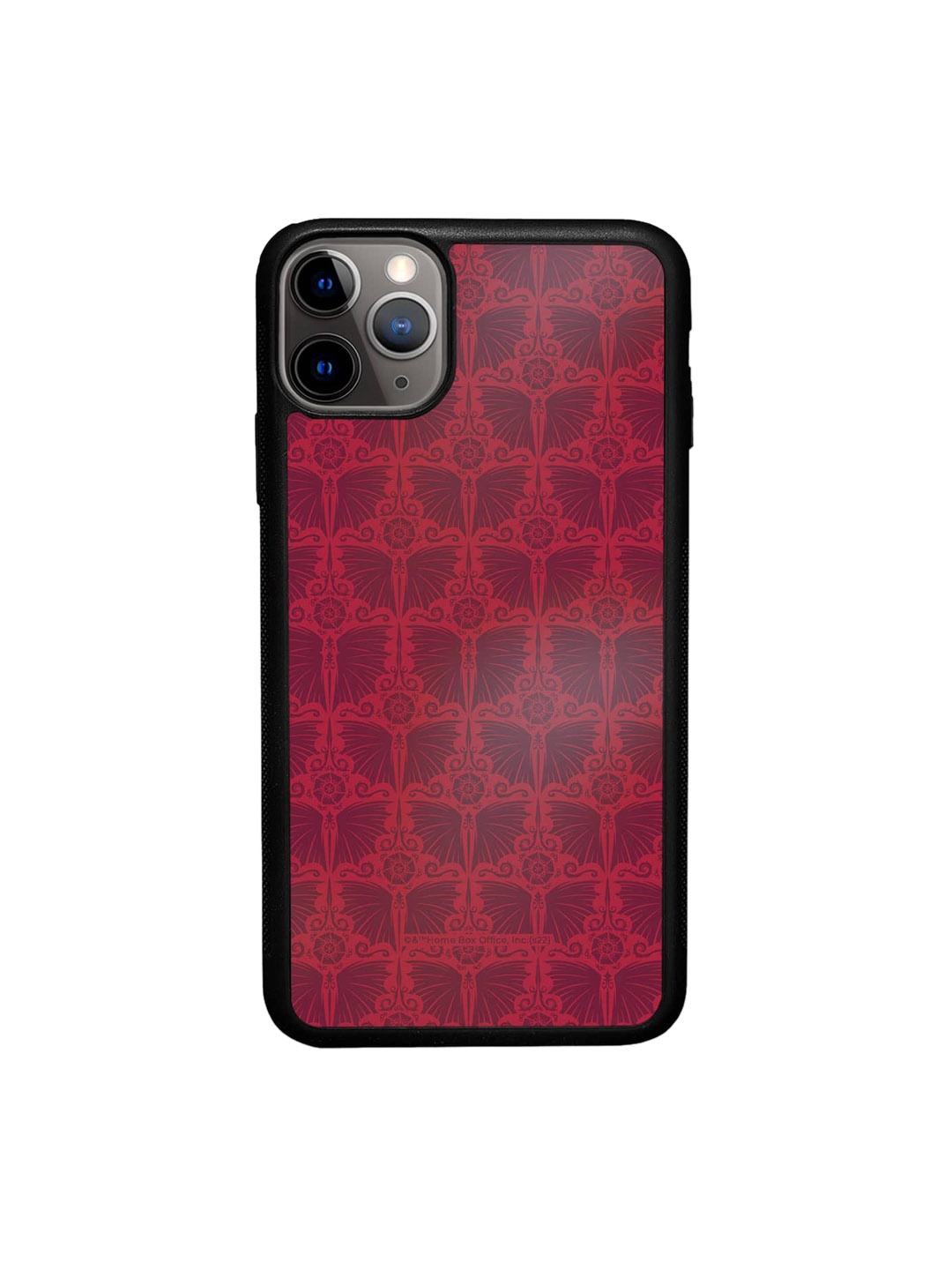 

macmerise Wing Pattern iPhone 11 Pro Bumper Case Cover, Red