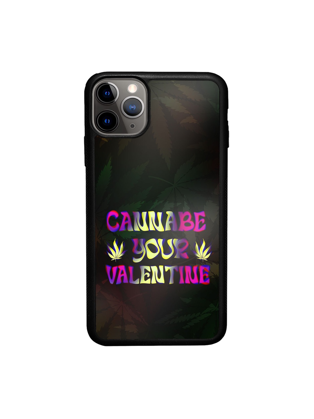 

macmerise Typography Printed iPhone 11 Pro Max Bumper Case Cover, Black