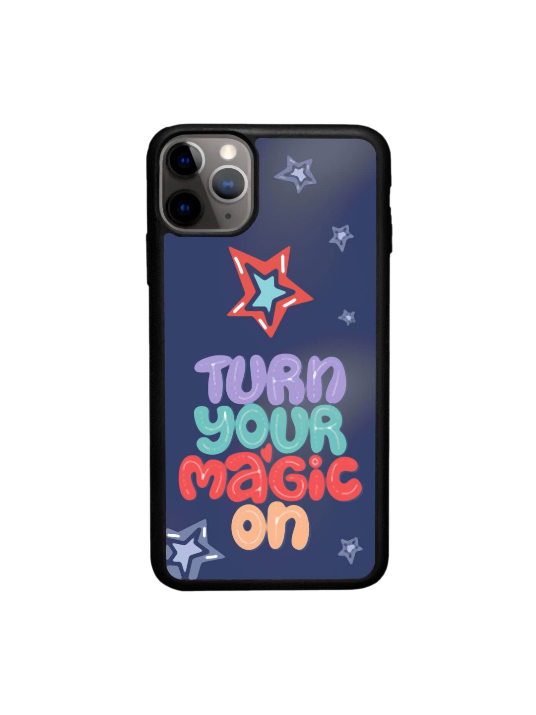 

macmerise Turn Your Magic On Printed iPhone 11 Pro Max Bumper Case Cover, Blue