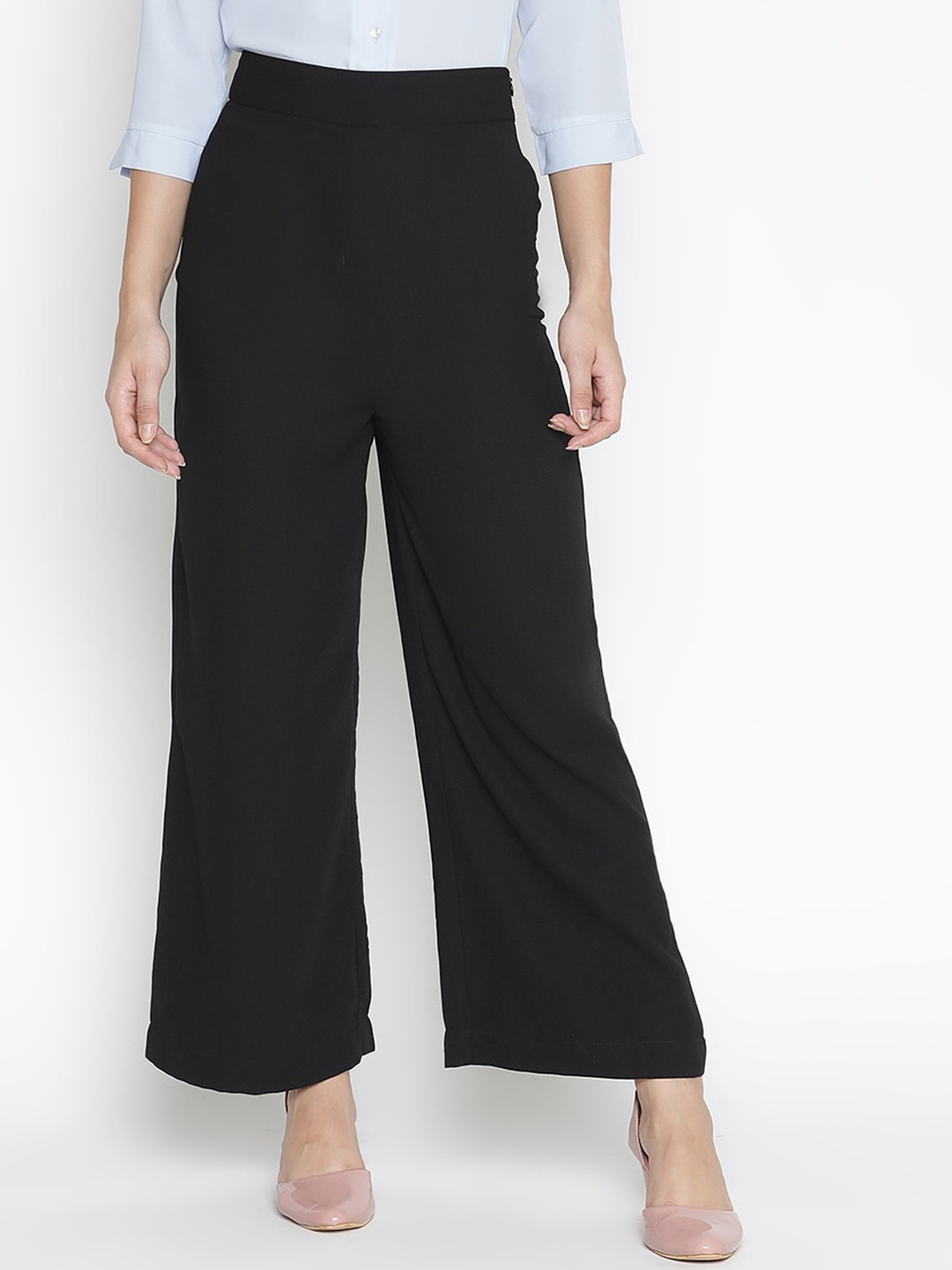 

DRAAX Fashions Women High Rise Parallel Trousers, Black