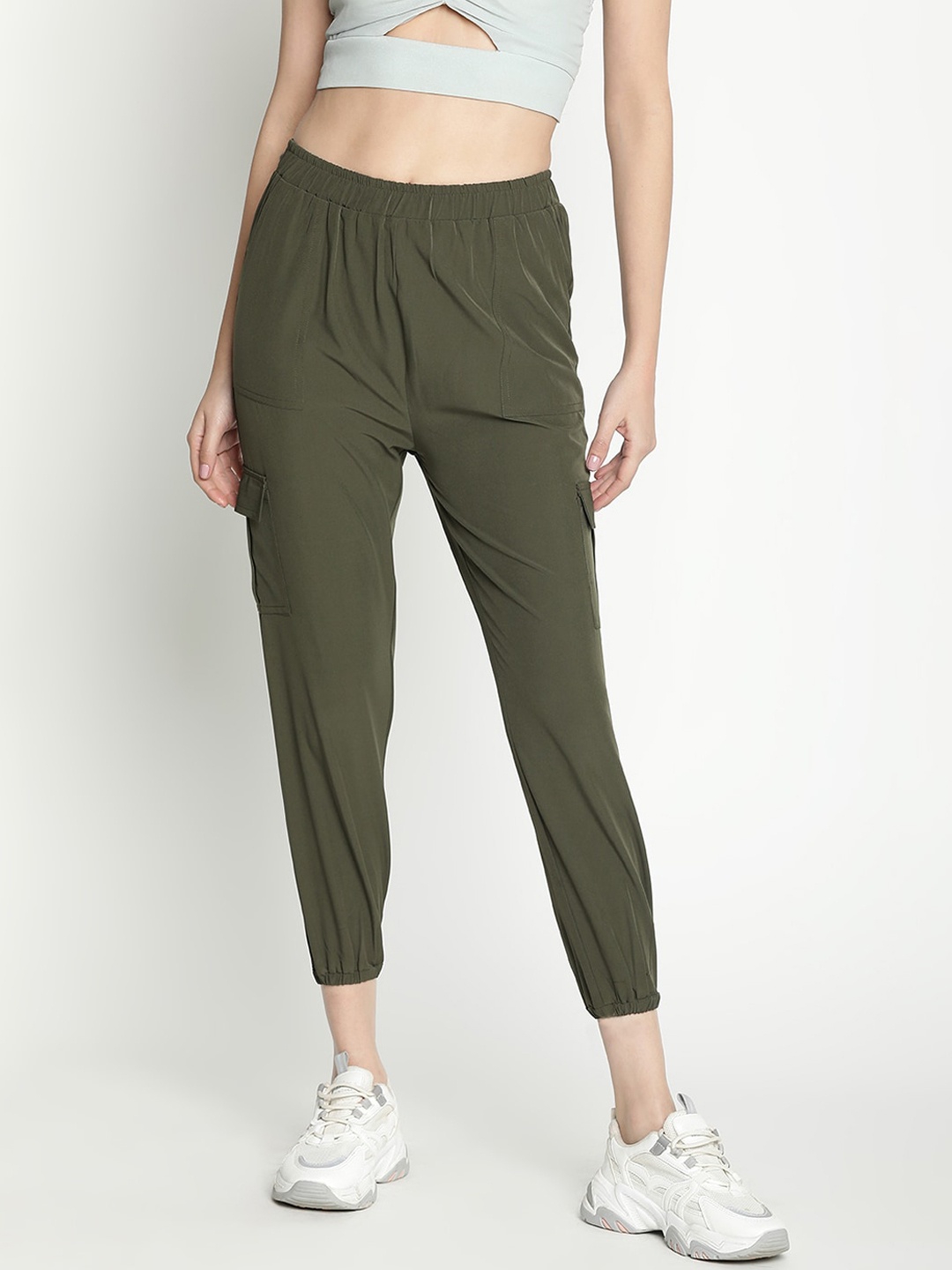 

DRAAX Fashions Women Mid Rise Joggers, Green