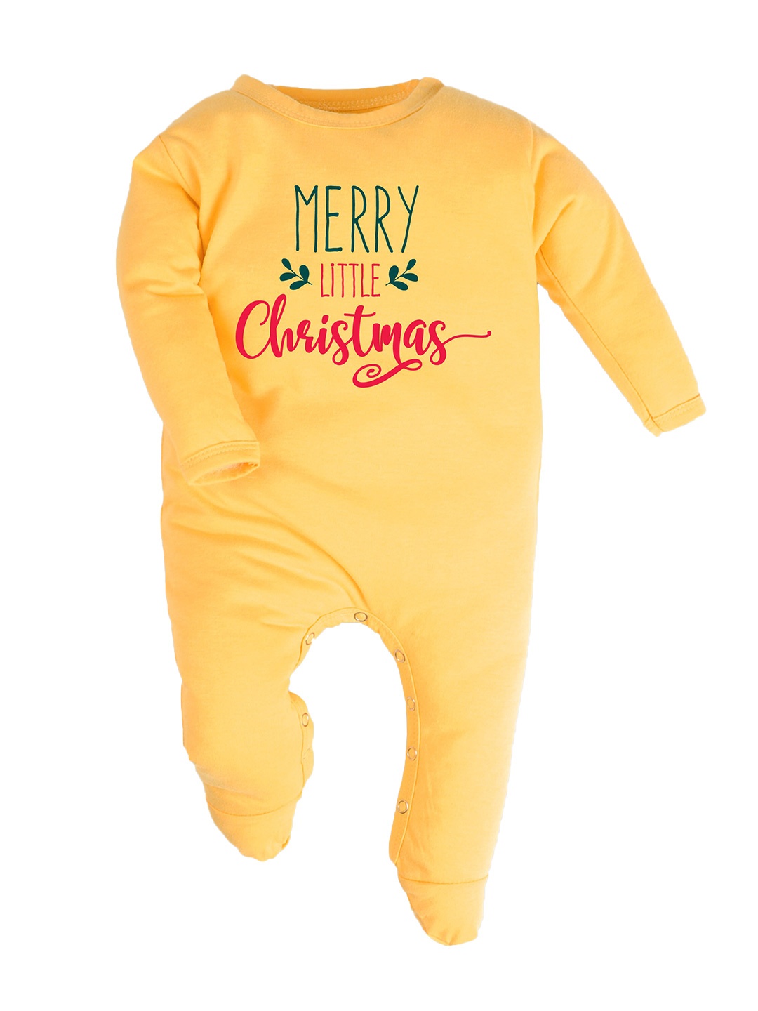 

FFLIRTYGO Infants Typography Printed Cotton Sleepsuit, Yellow