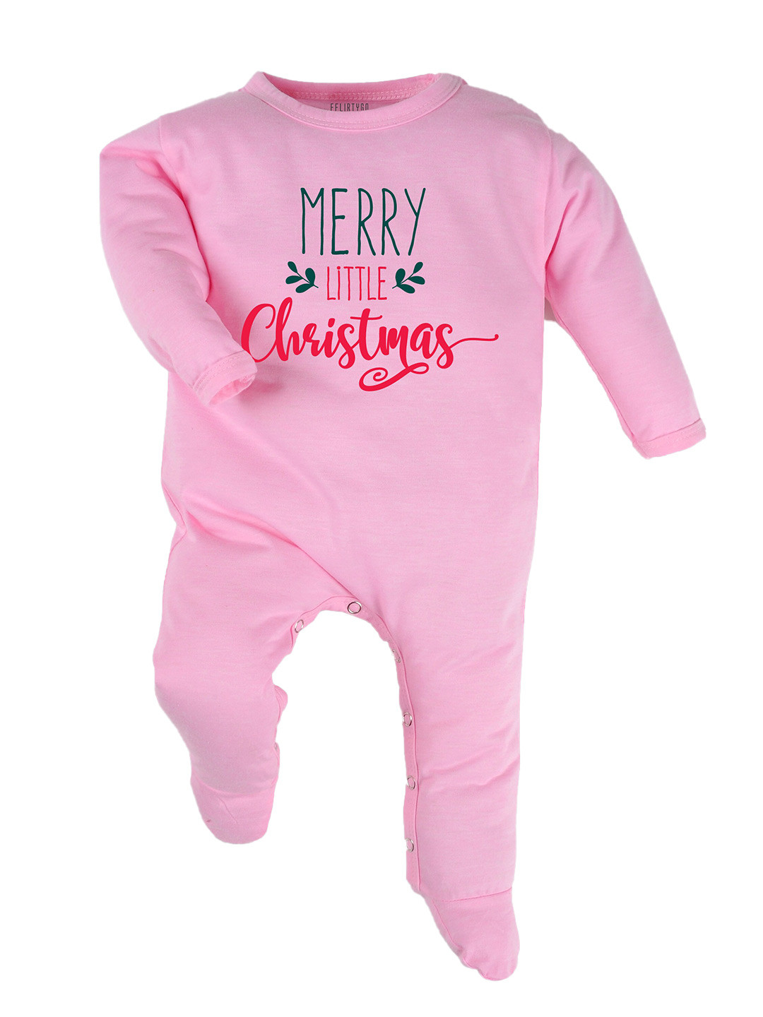 

FFLIRTYGO Infants Typography Printed Cotton Sleepsuit, Pink