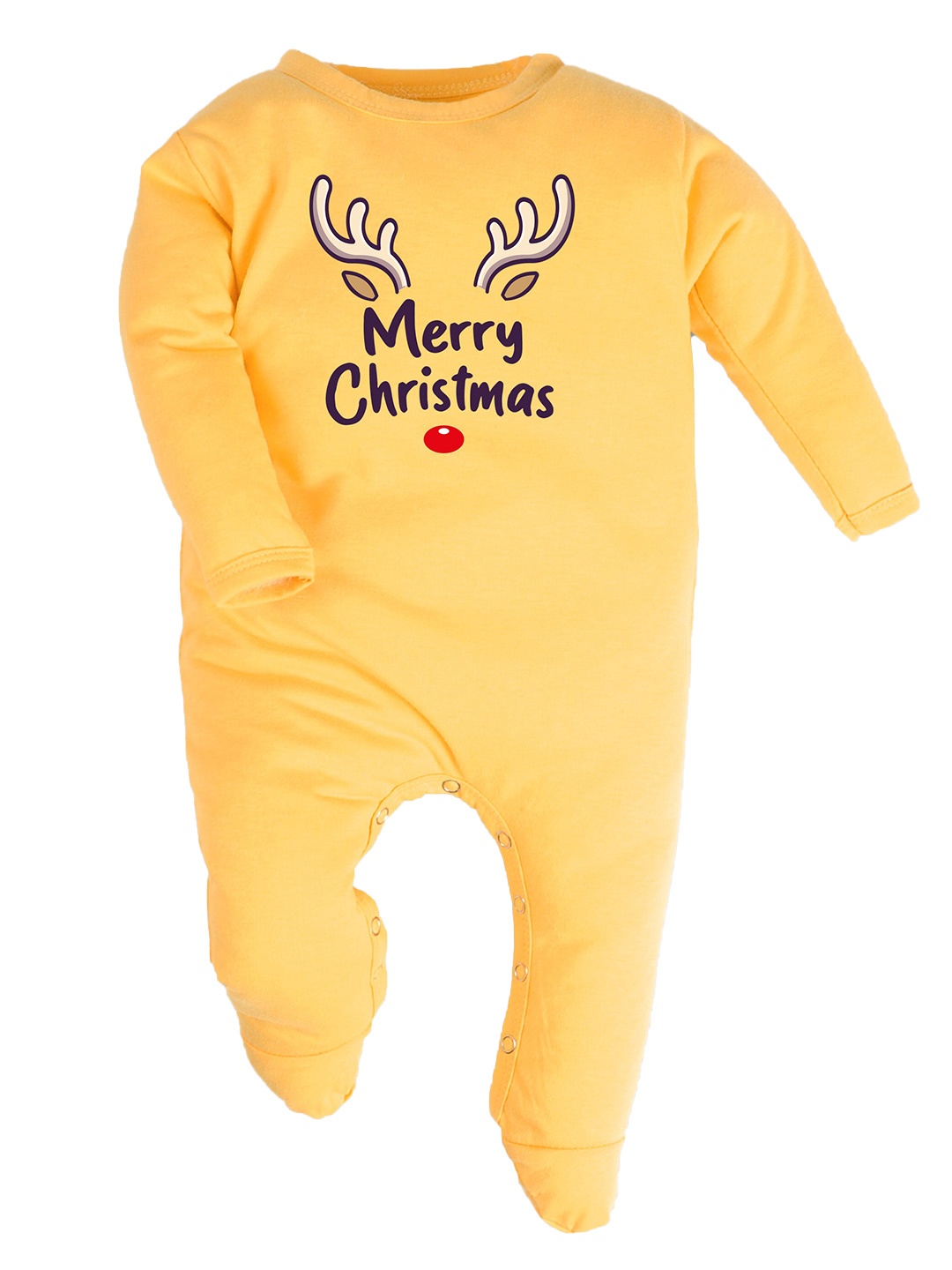 

FFLIRTYGO Infants Printed Cotton Sleepsuit, Yellow