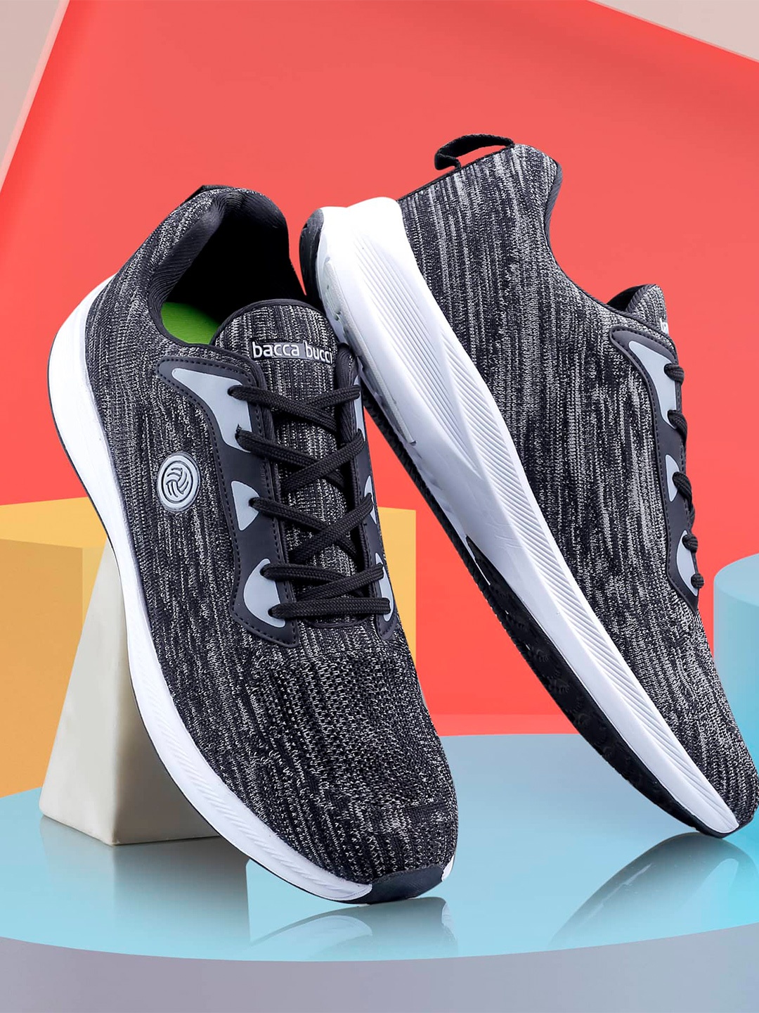 

bacca bucci Men PROJECT Plus Lightweight Mesh Running Shoes, Grey