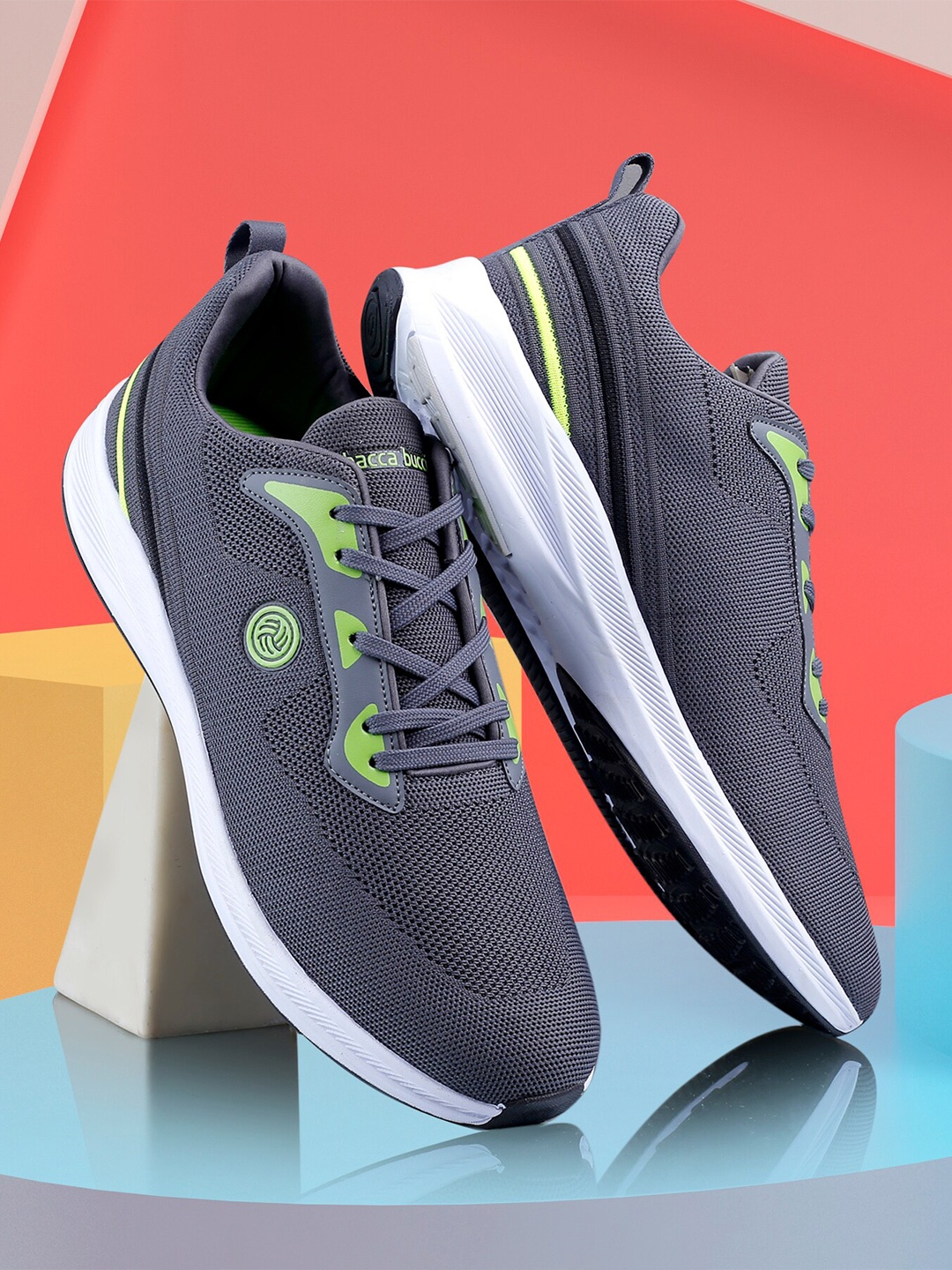 

bacca bucci Men Mesh Running Shoes, Grey
