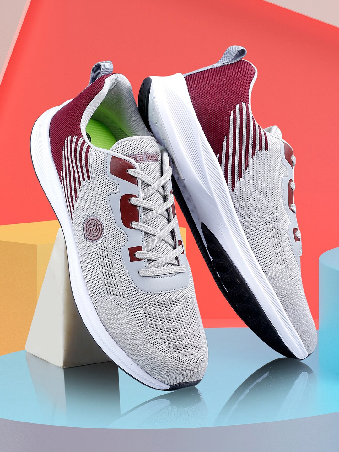 

bacca bucci Men PROJECT Plus Lightweight Mesh Running Shoes, Grey