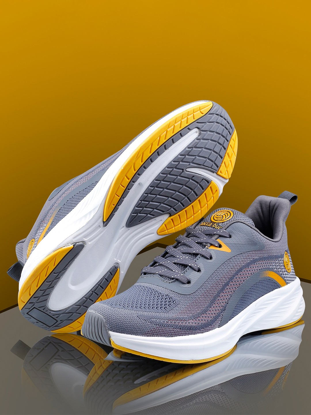 

bacca bucci Men Mesh Running Sports Shoes, Grey