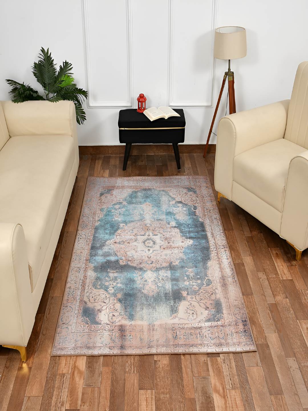 

COMFIDELITAS Brown Floral Printed Nylon Jacquard Carpet
