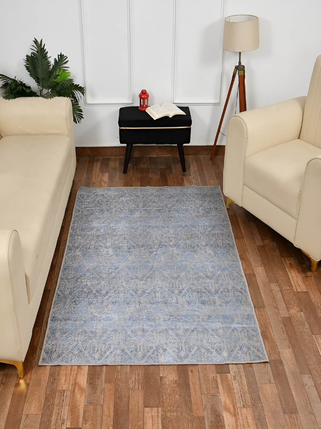 

COMFIDELITAS Grey Abstract Anti-Skid Nylon Carpet