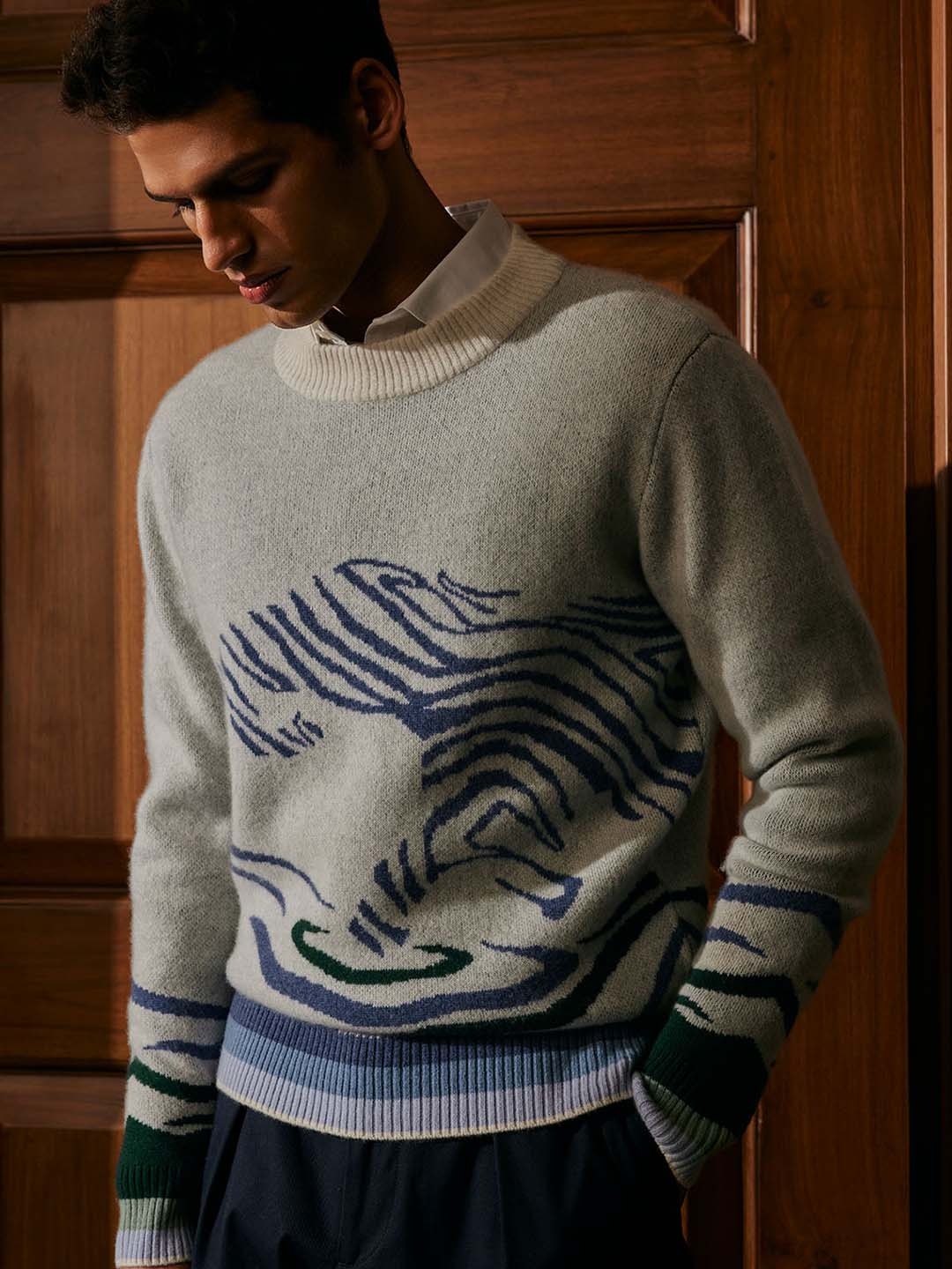 

Andamen apex Off White Full Sleeve Woollen Pullover Sweaters