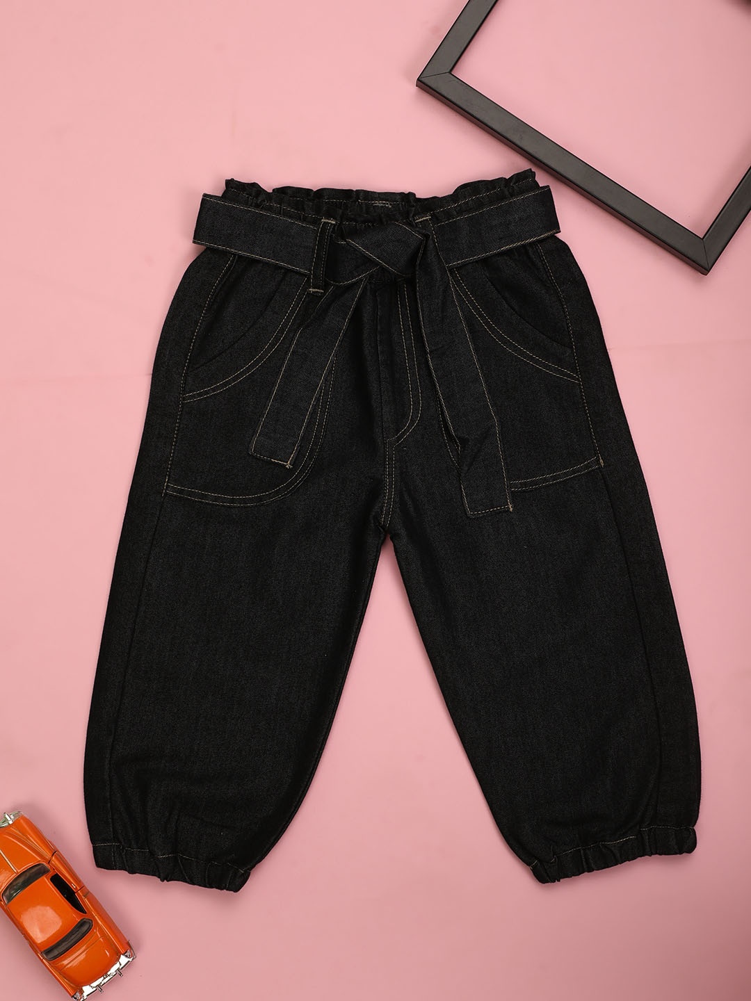 

V-Mart Girls Mid-Rise Clean Look Stretchable Jeans, Black