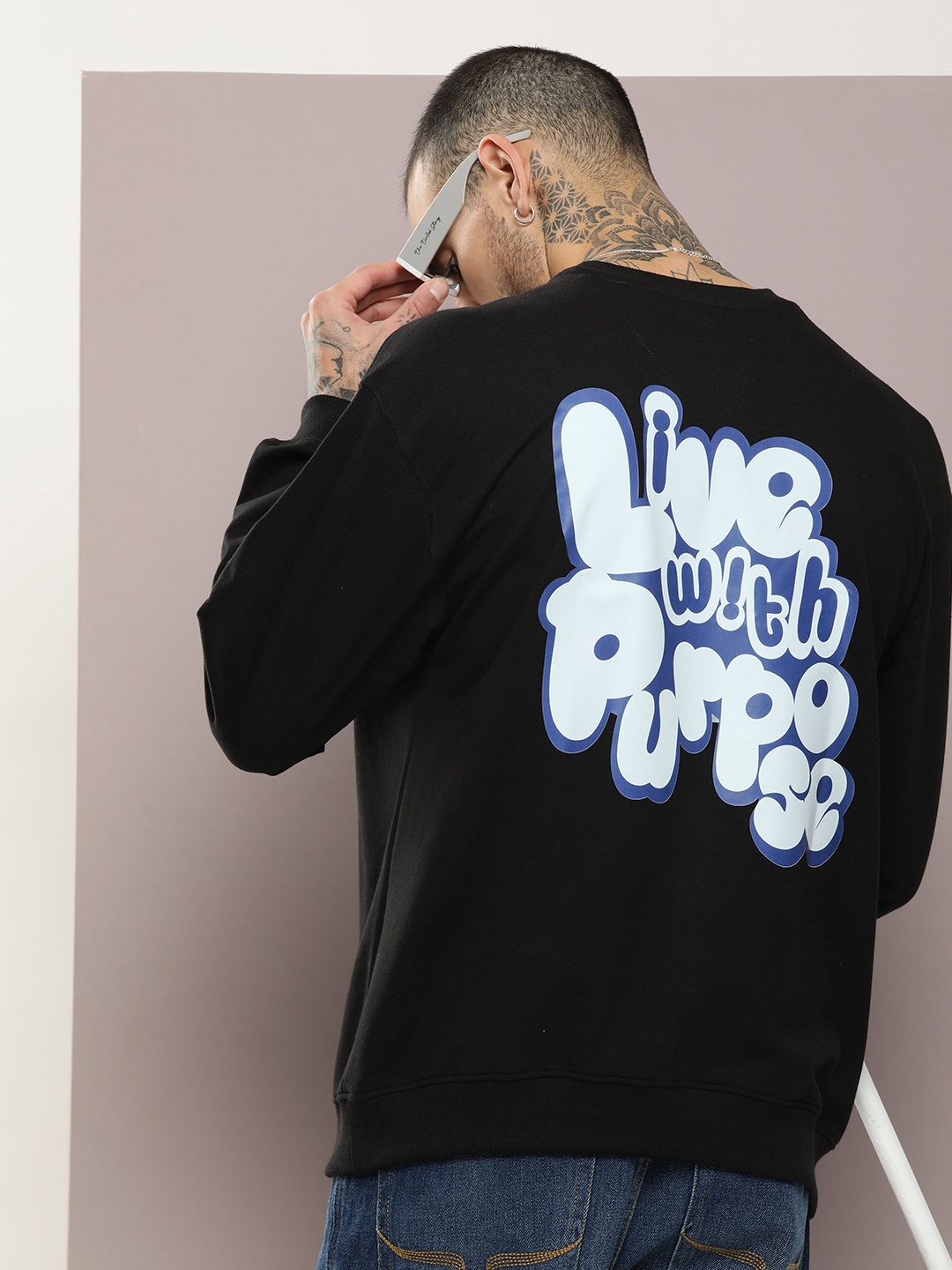 Kook N Keech Men Typography Printed Sweatshirt, Black