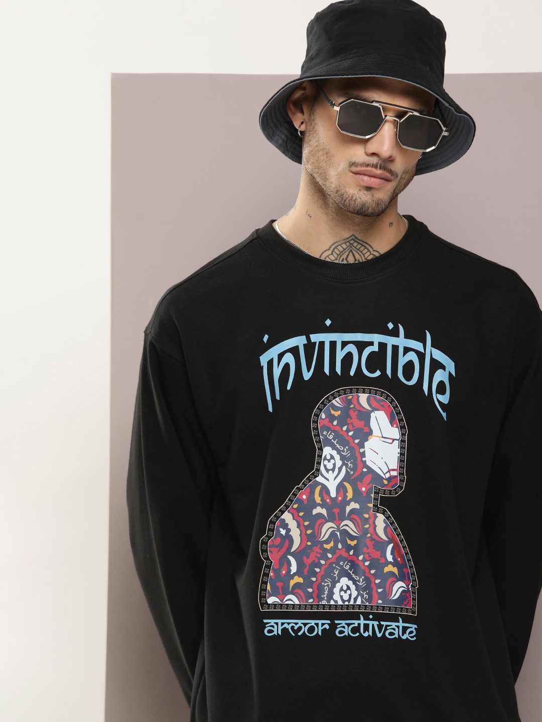

Kook N Keech Marvel Men Iron Man Printed Sweatshirt, Black