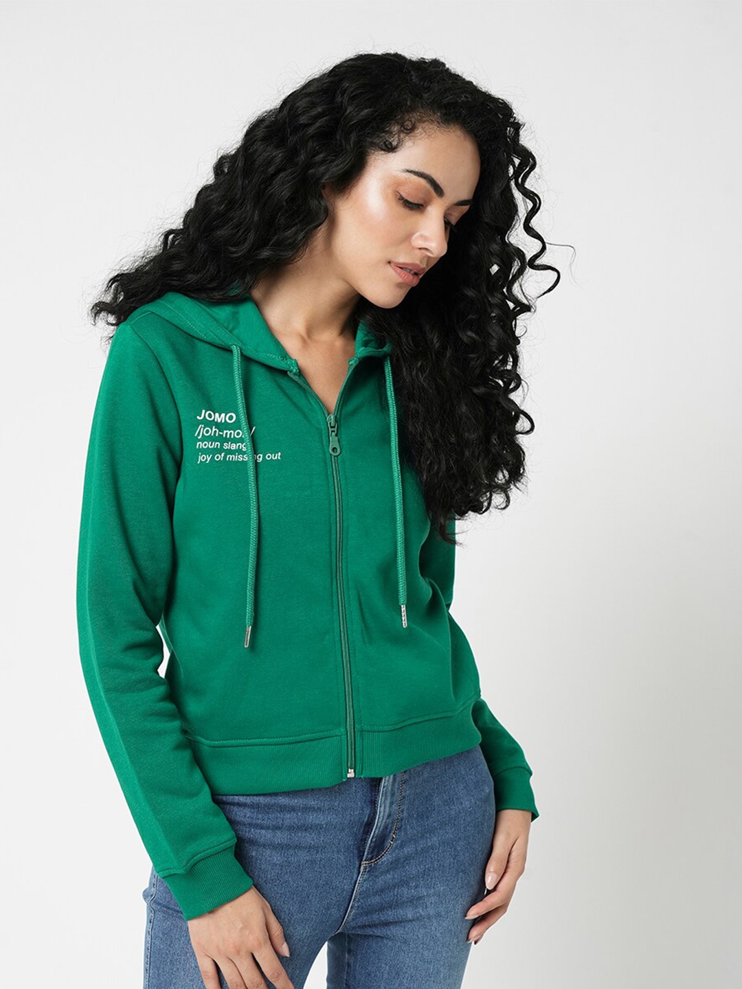 

Vero Moda Printed Hooded Sweatshirt, Green