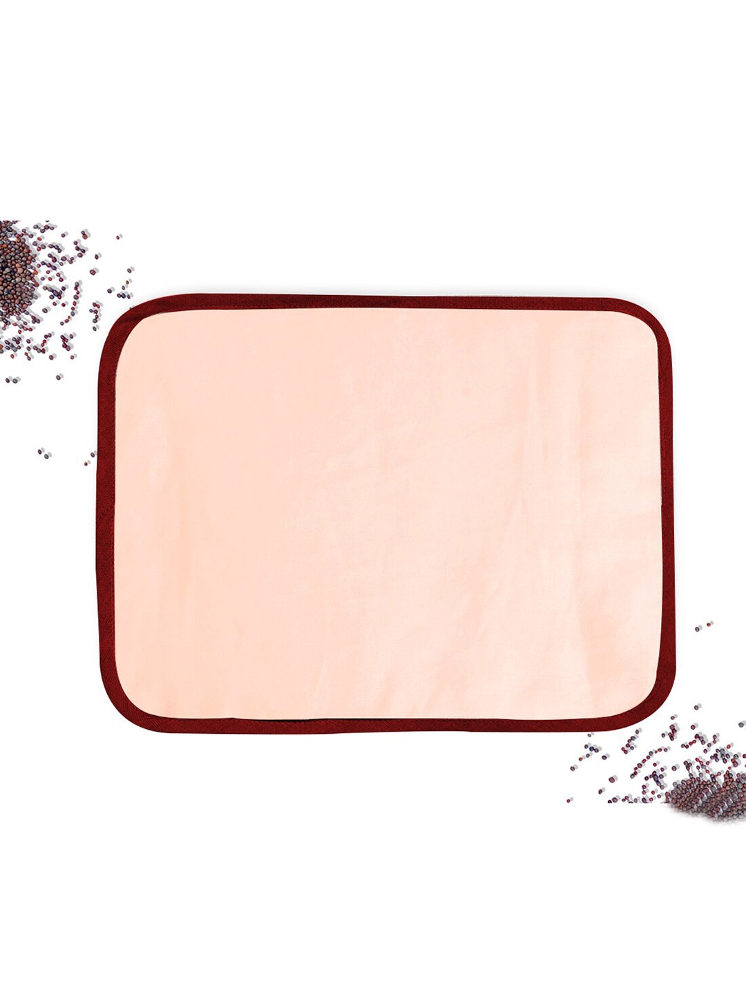 Adbeni Infants Pure Cotton Mustard Seeds Baby Pillow, Peach