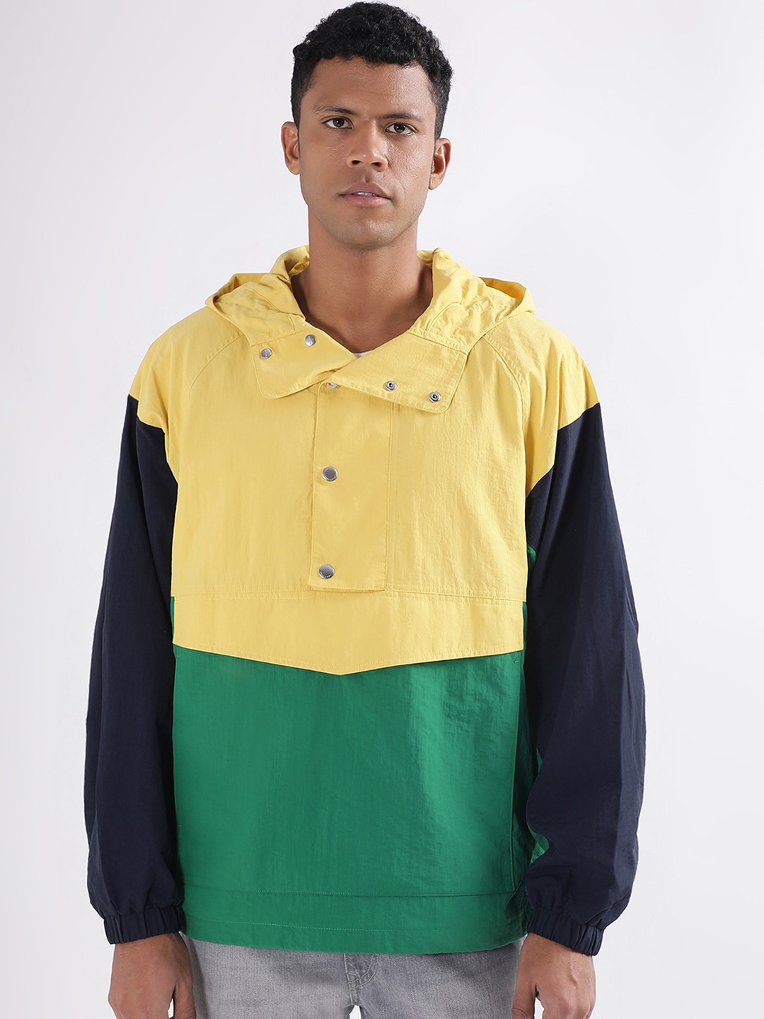 

GANT Colourblocked Hooded Bomber Jacket, Yellow