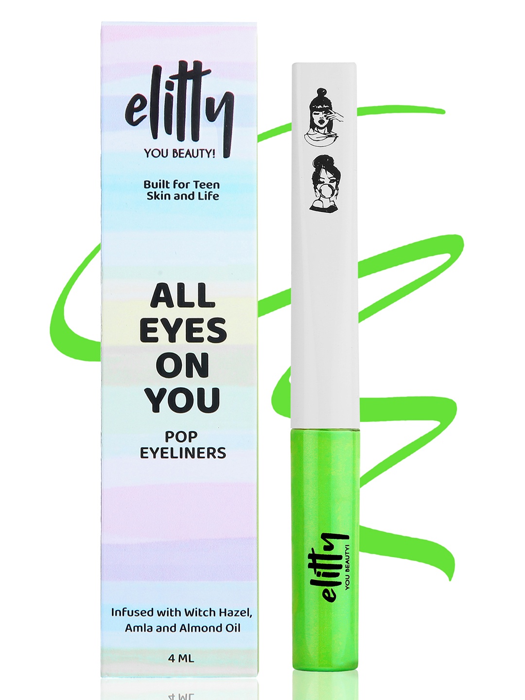 

Elitty Long Lasting Smudge Proof Matte Liquid Pop Eyeliner - 4ml - Mean Money, Green