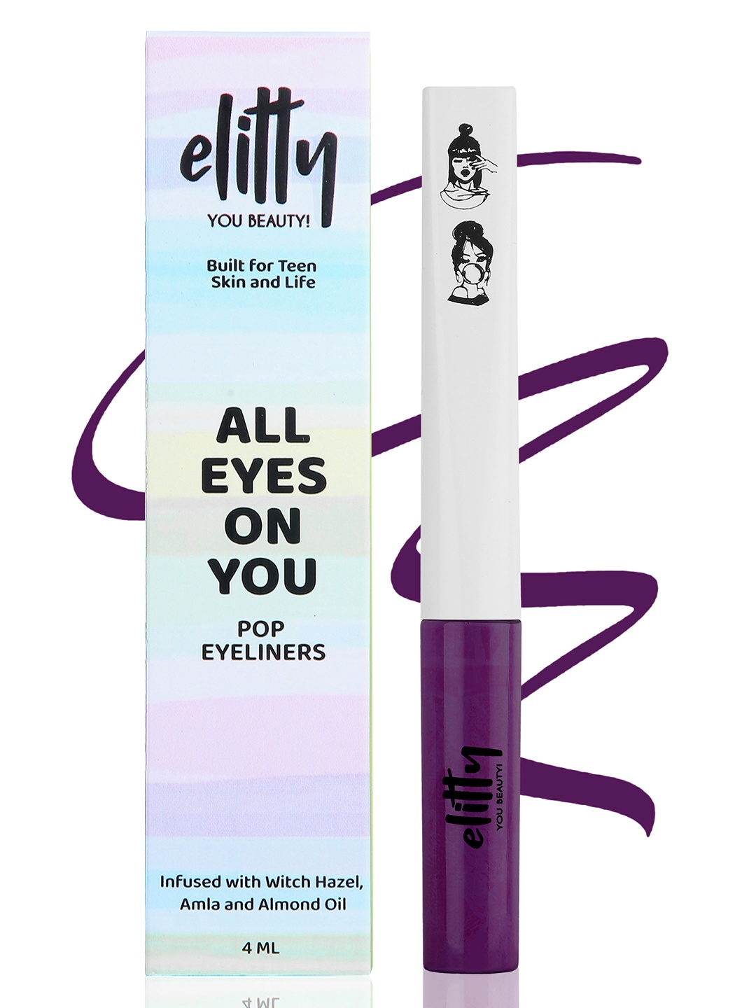 

Elitty Long Lasting Smudge Proof Matte Liquid Pop Eyeliner - 4ml - Sky Dance, Purple