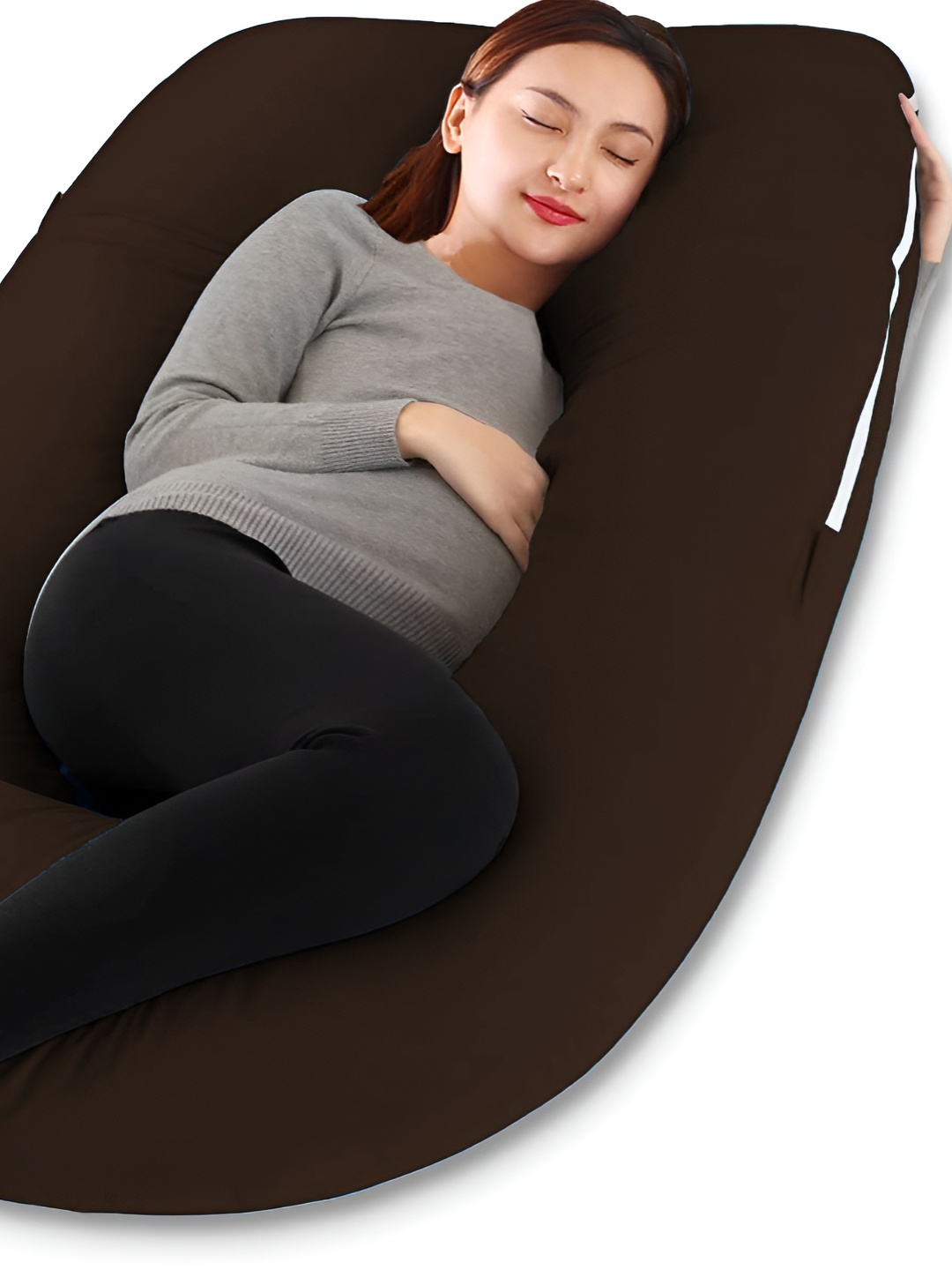 DADDY COOL Brown & White Cotton Fibre Filled Ultra Soft Maternity Pillow