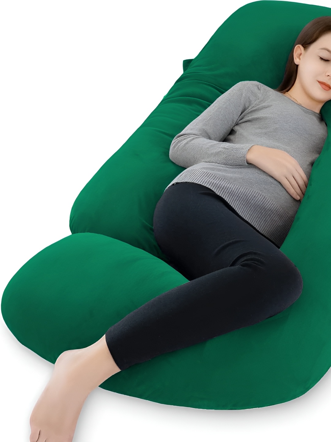 

DADDY COOL Green & White Faux Velvet Fibre Filled Ultra Soft Maternity Pillow