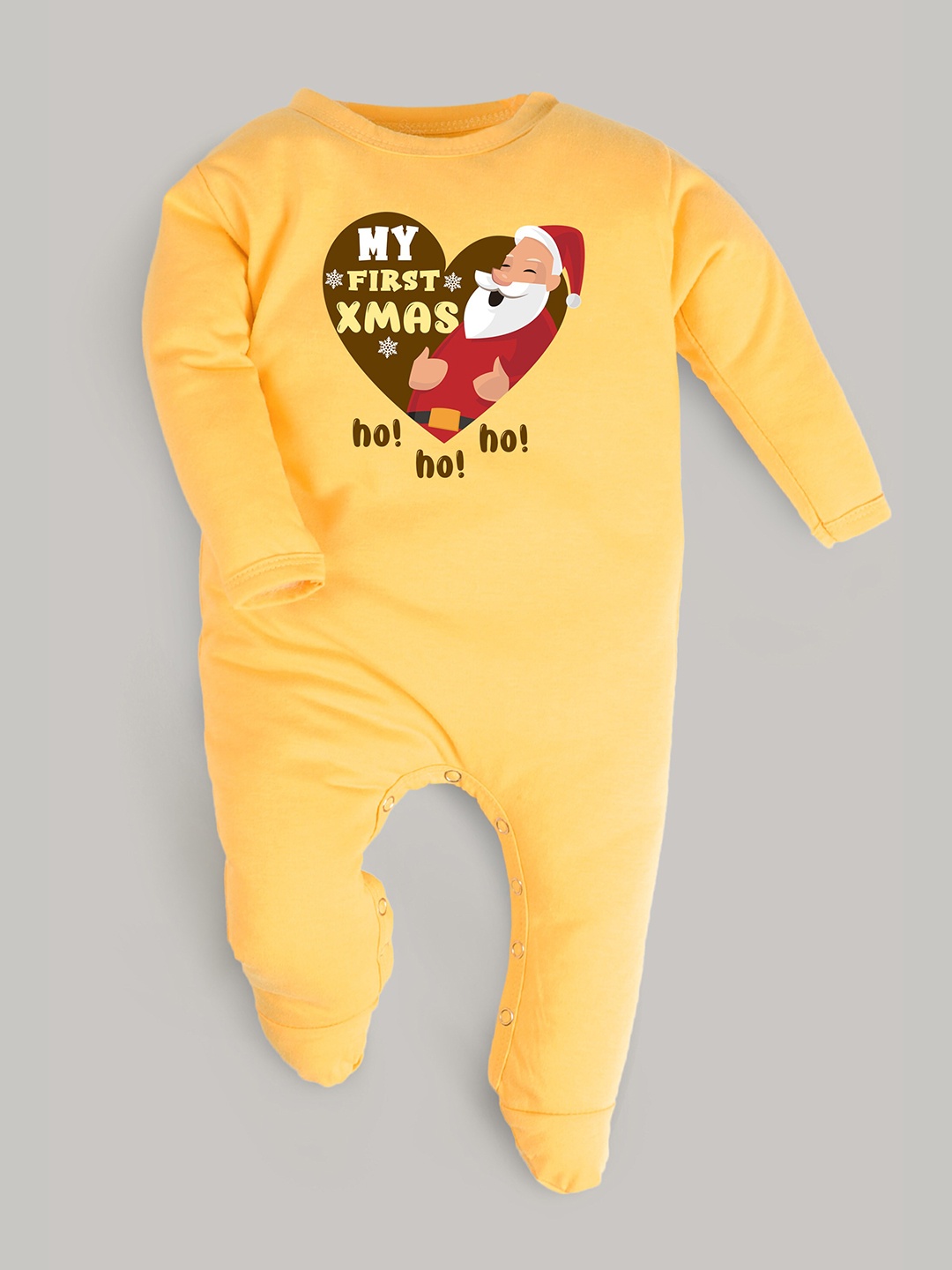 

FFLIRTYGO Infants Typography Printed Cotton Sleepsuit, Yellow