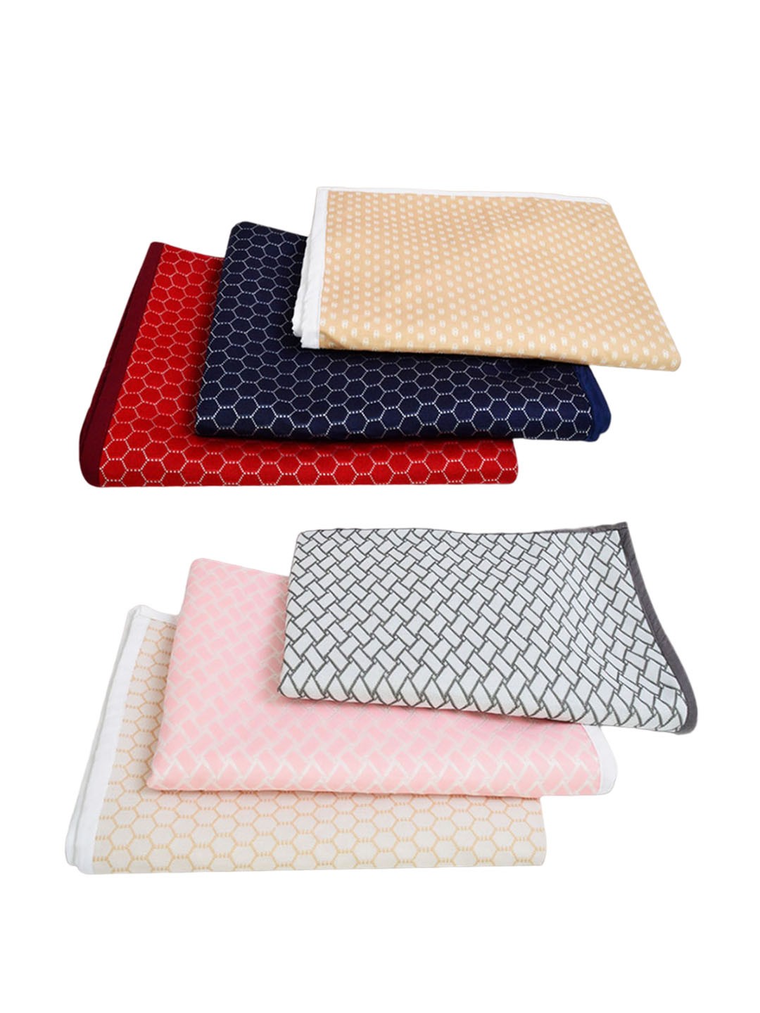 

Adbeni Geometric Printed Rectangle Jacquard Cotton Waterproof Dog Bed Mat, Navy blue