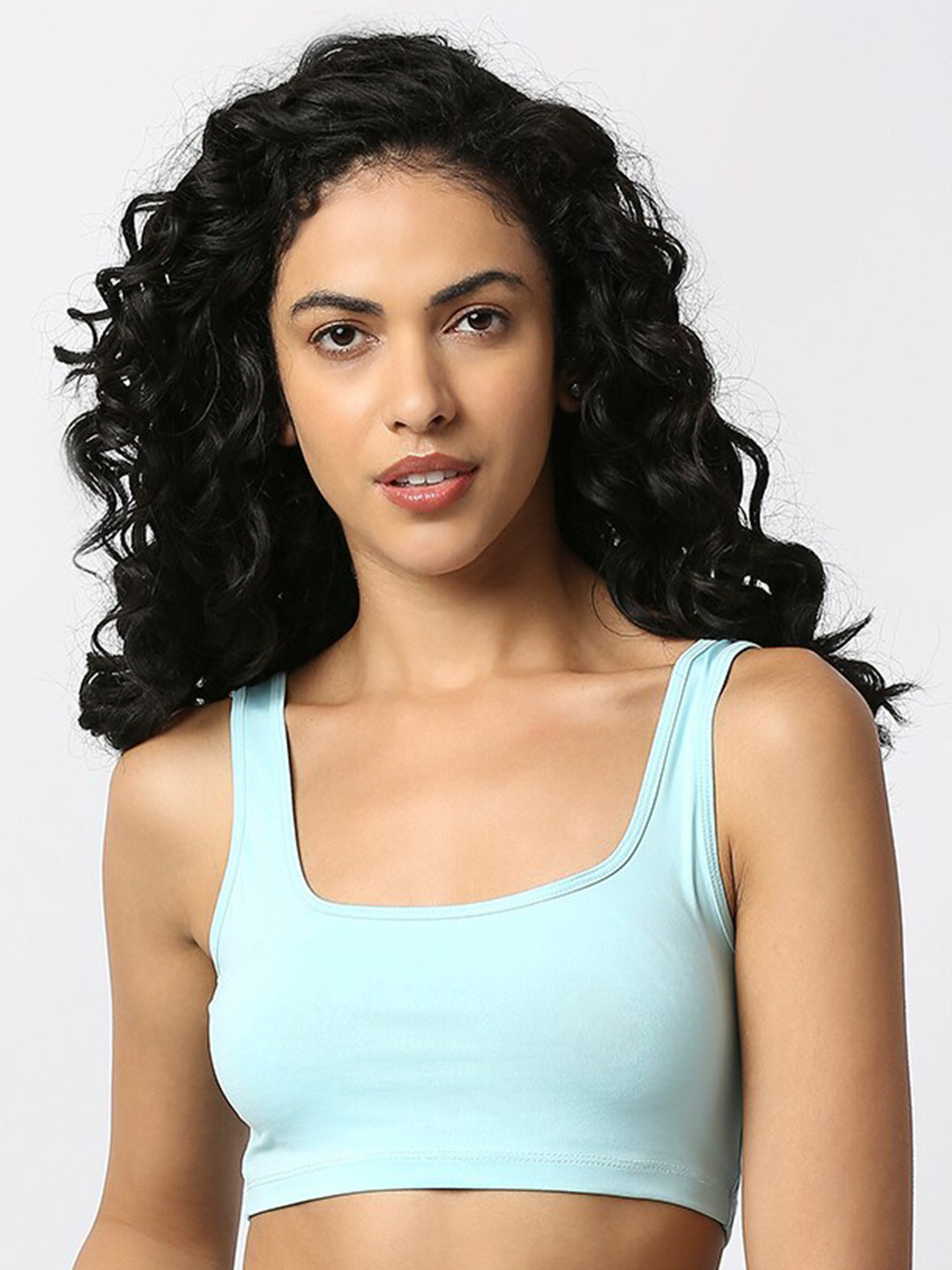 

Disrupt Blue Slim Fit Sleeveless Tank Crop Top