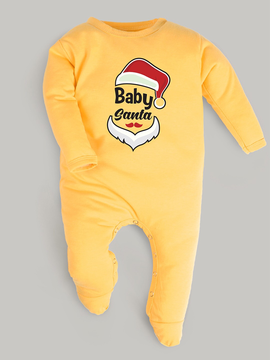

FFLIRTYGO Infants Typography Printed Cotton Sleepsuit, Yellow