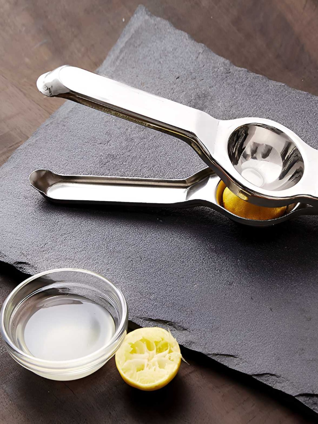 

OMORTEX 2 Pieces Stainless Steel Lemon Squeezer With Push Hand Blender, Silver