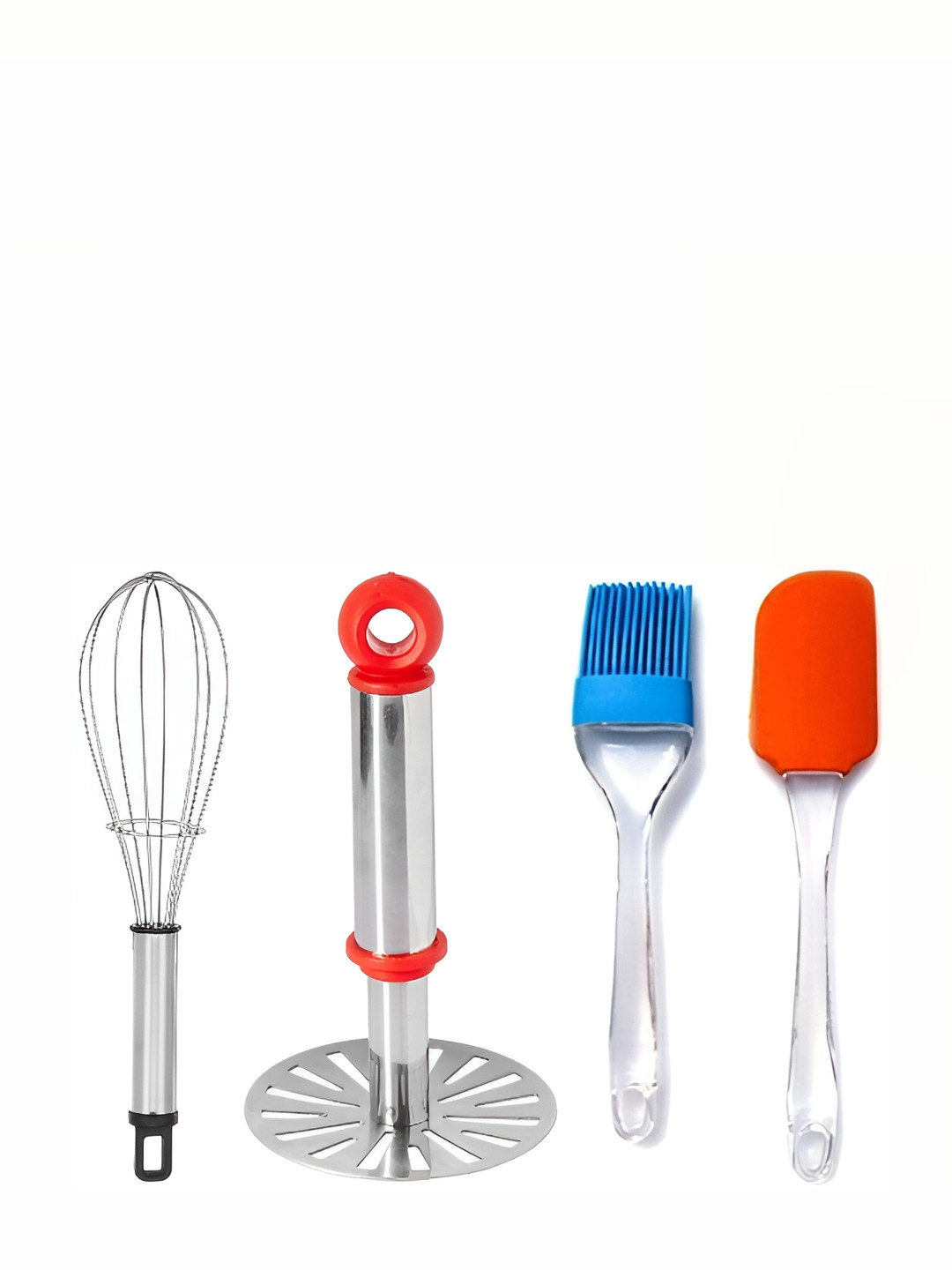 

OMORTEX Blue and Red 4 Pieces Stainless Steel Core Kitchen Tools