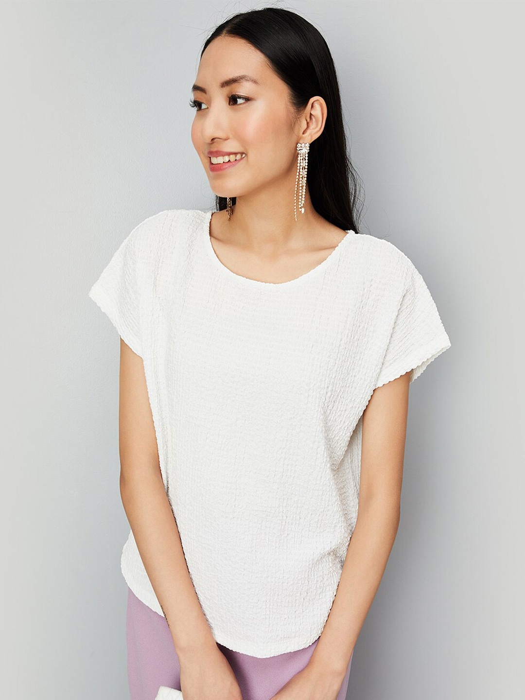 

max Extended Sleeves Top, White
